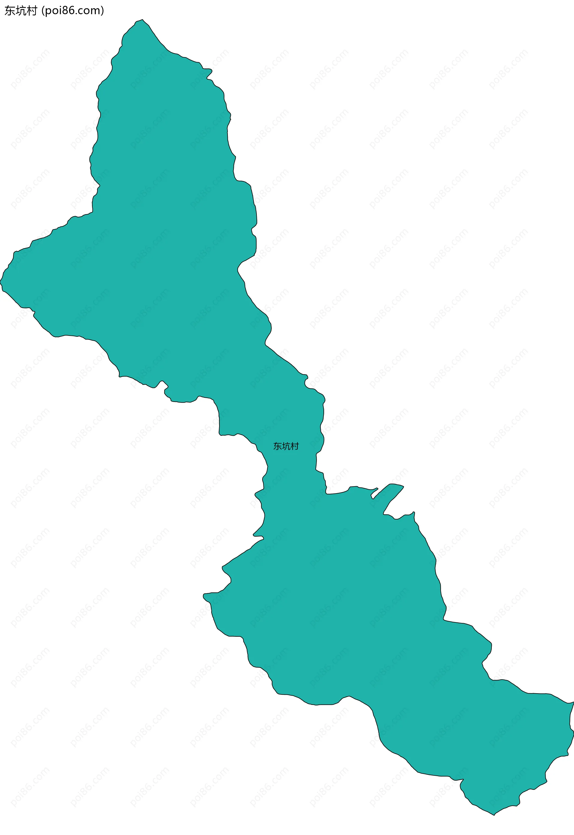 东坑村边界地图