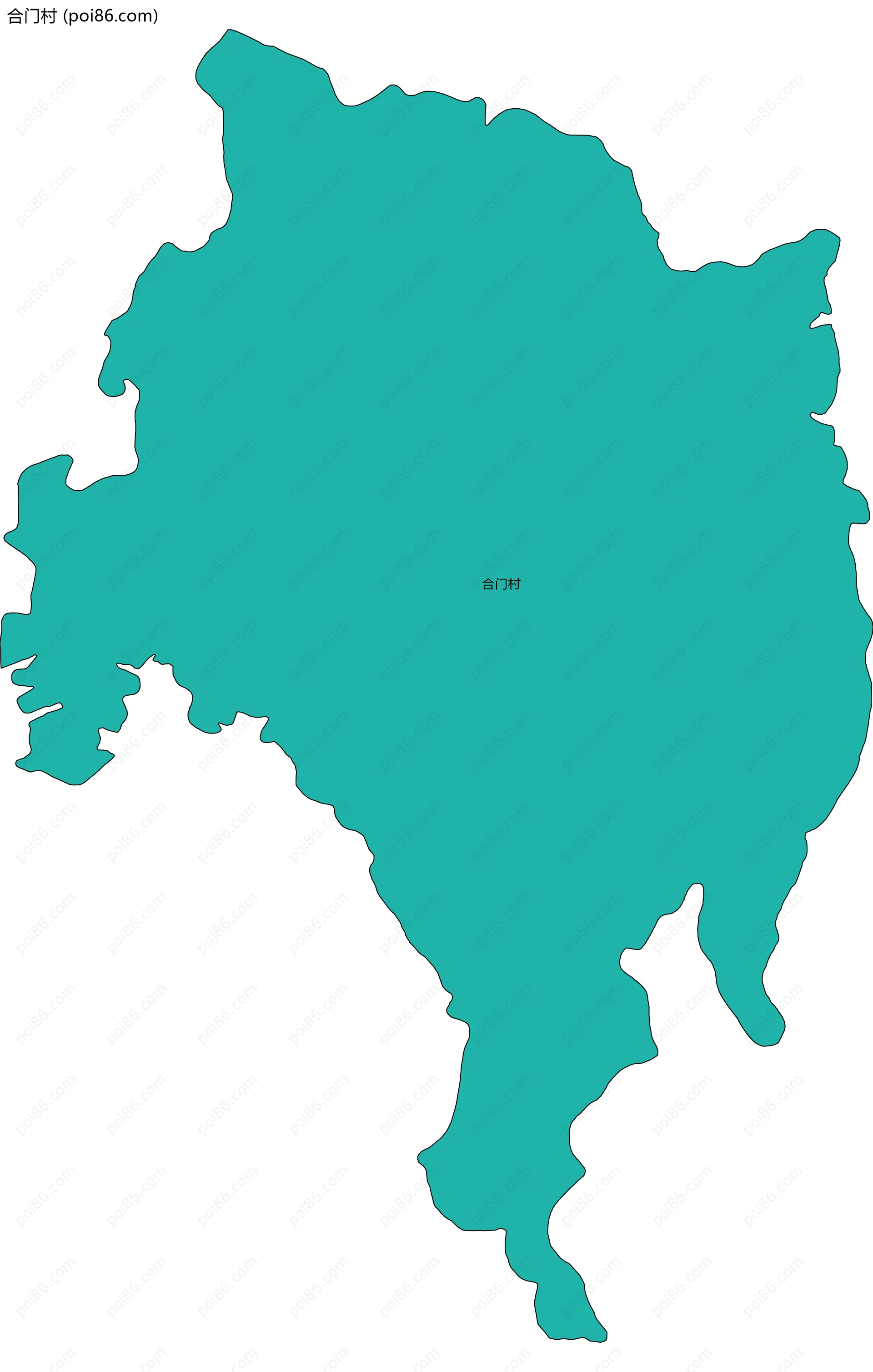 合门村边界地图