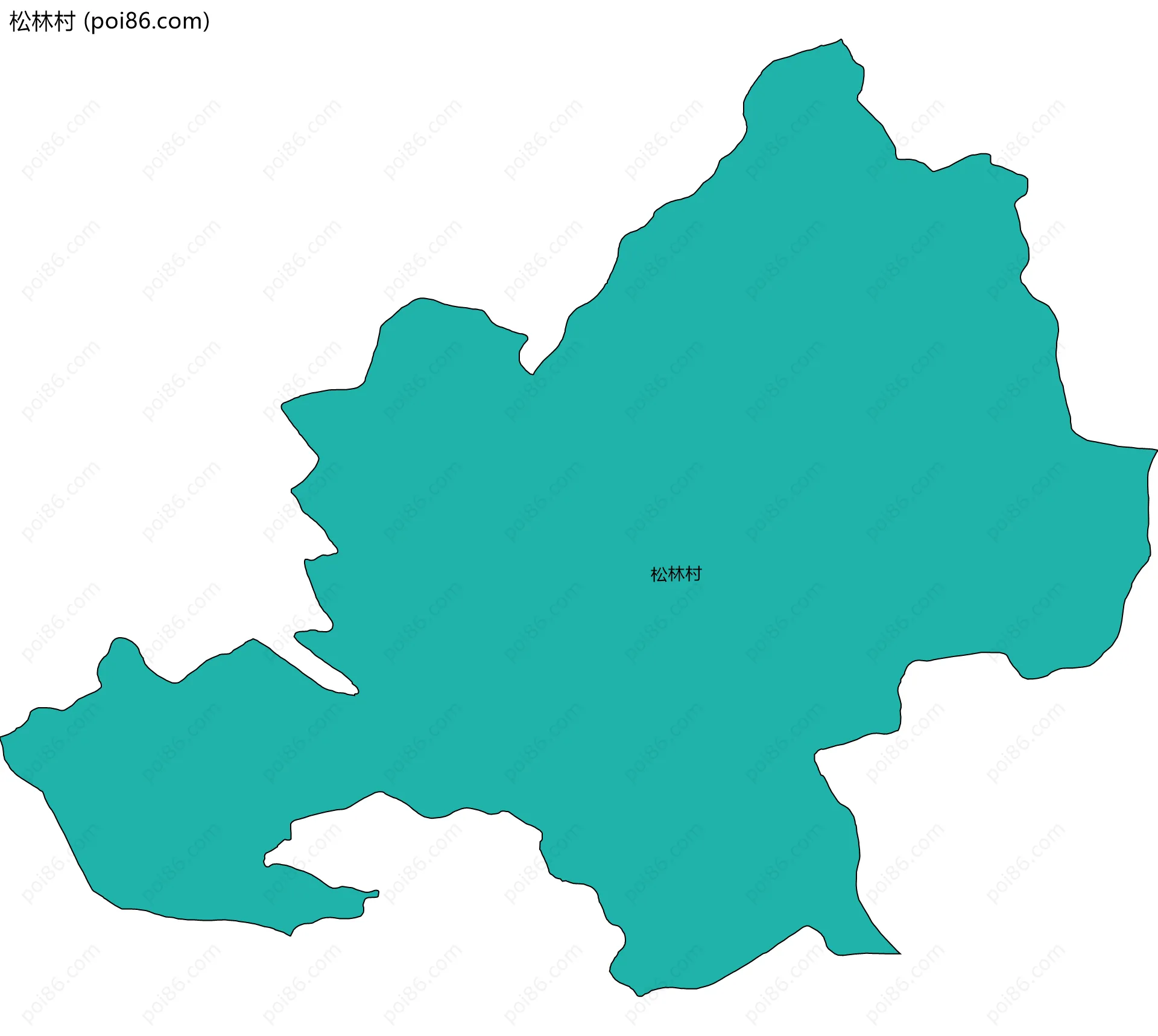 松林村边界地图