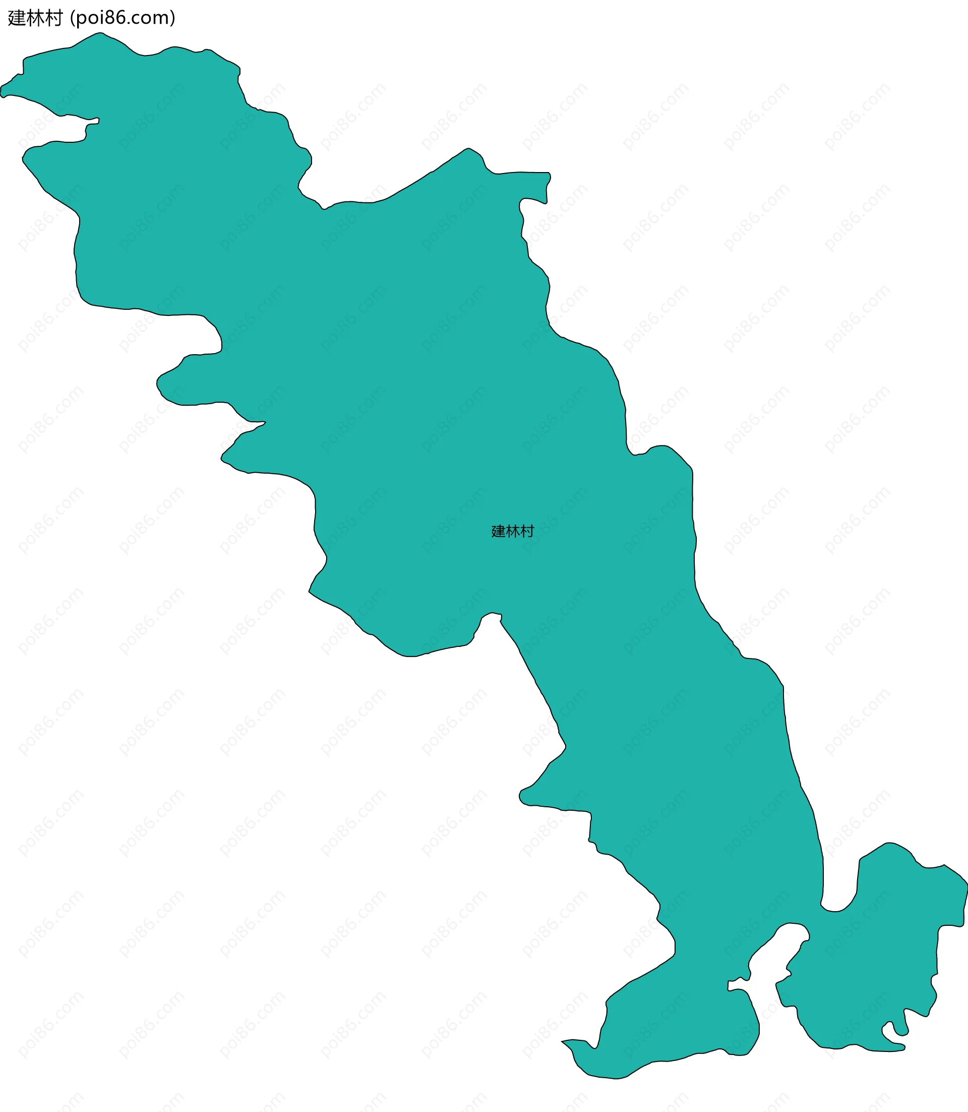 建林村边界地图