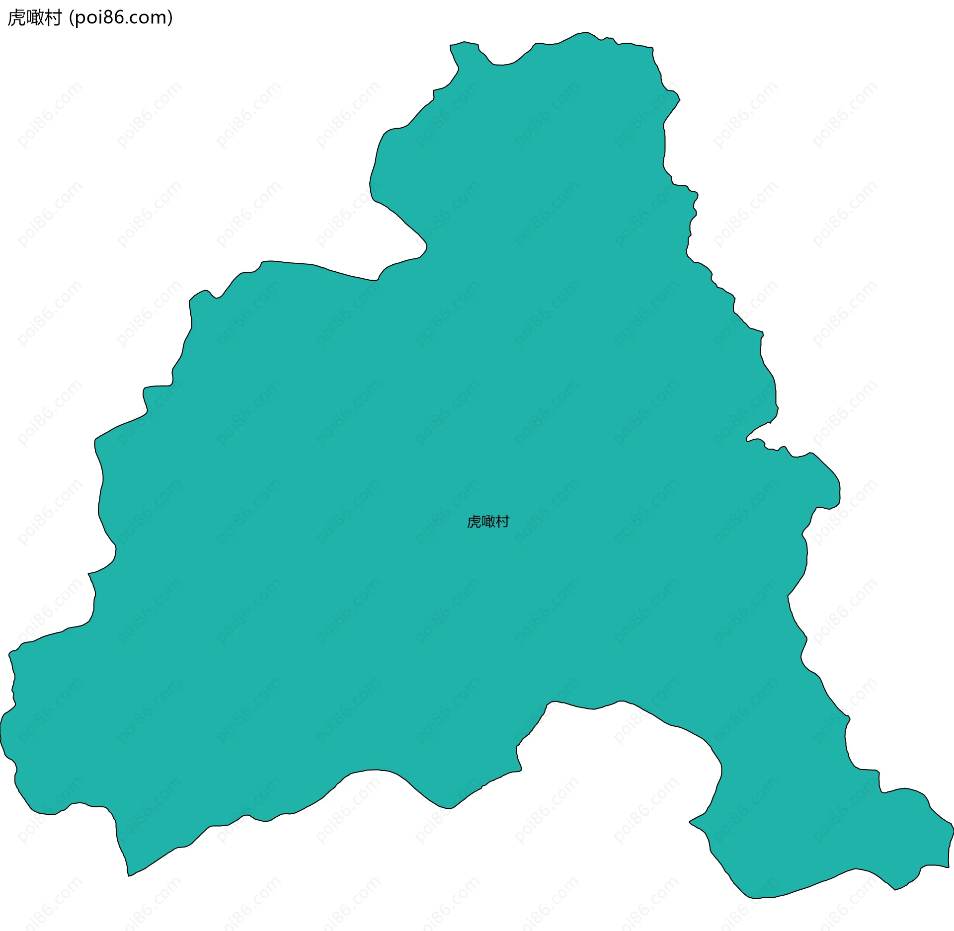 虎噉村边界地图