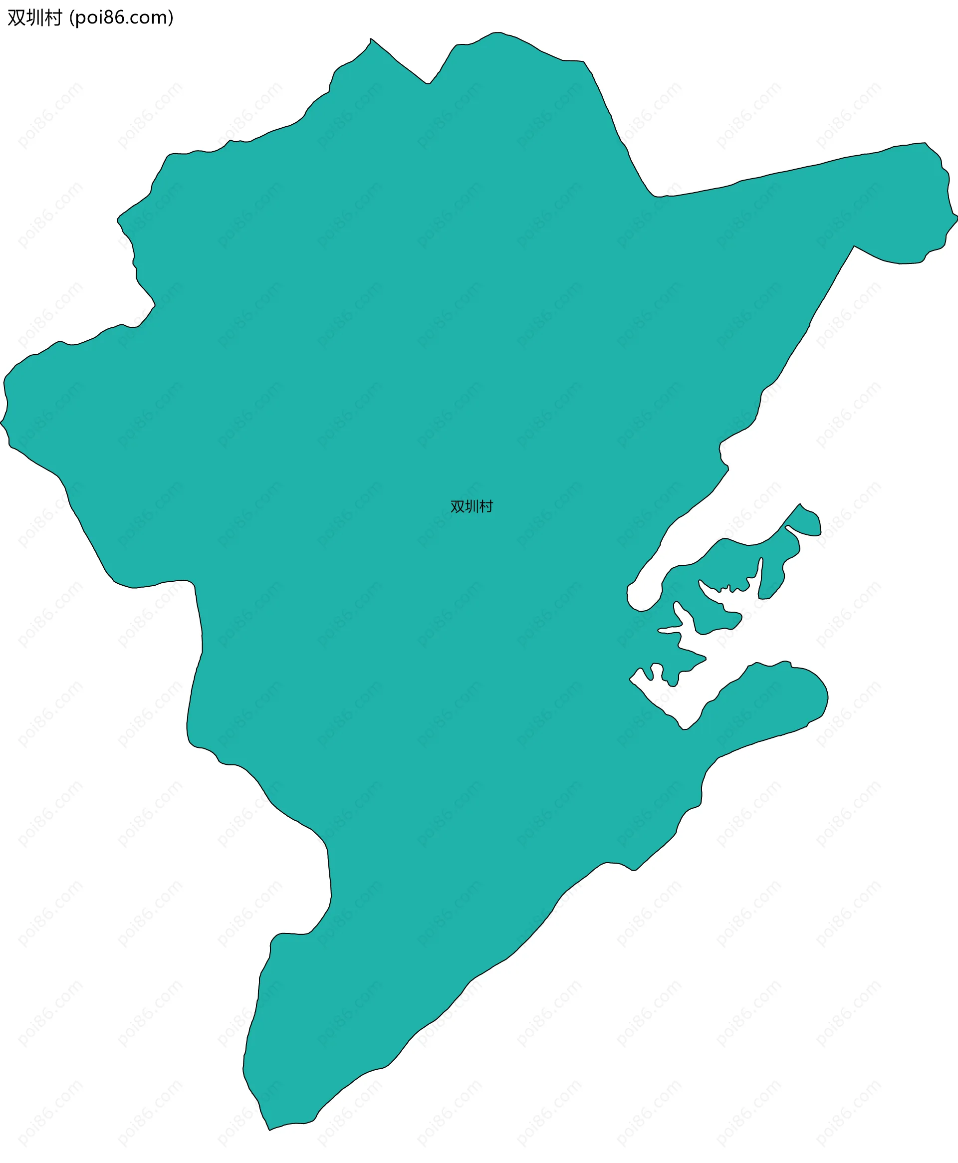 双圳村边界地图