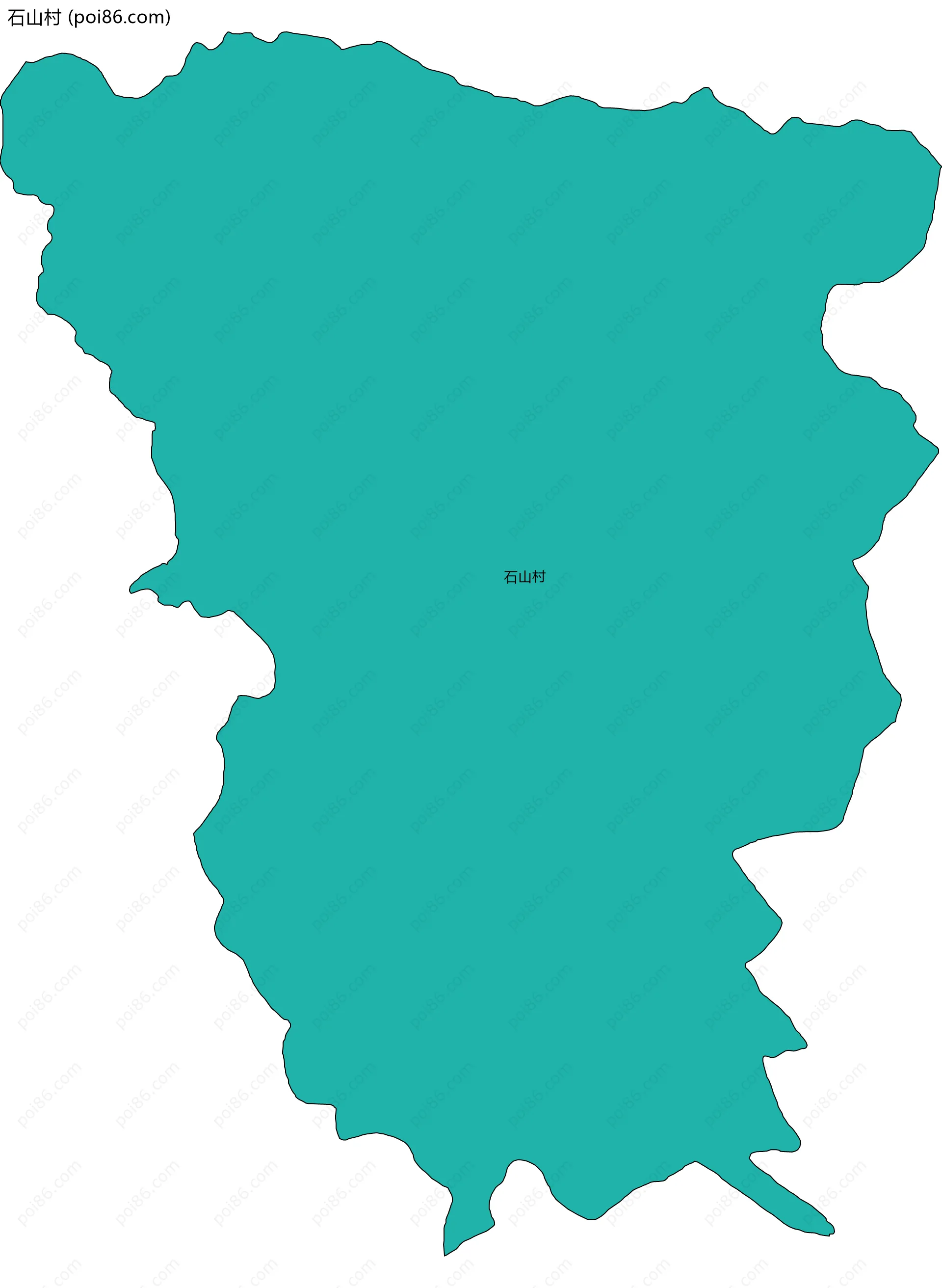 石山村边界地图