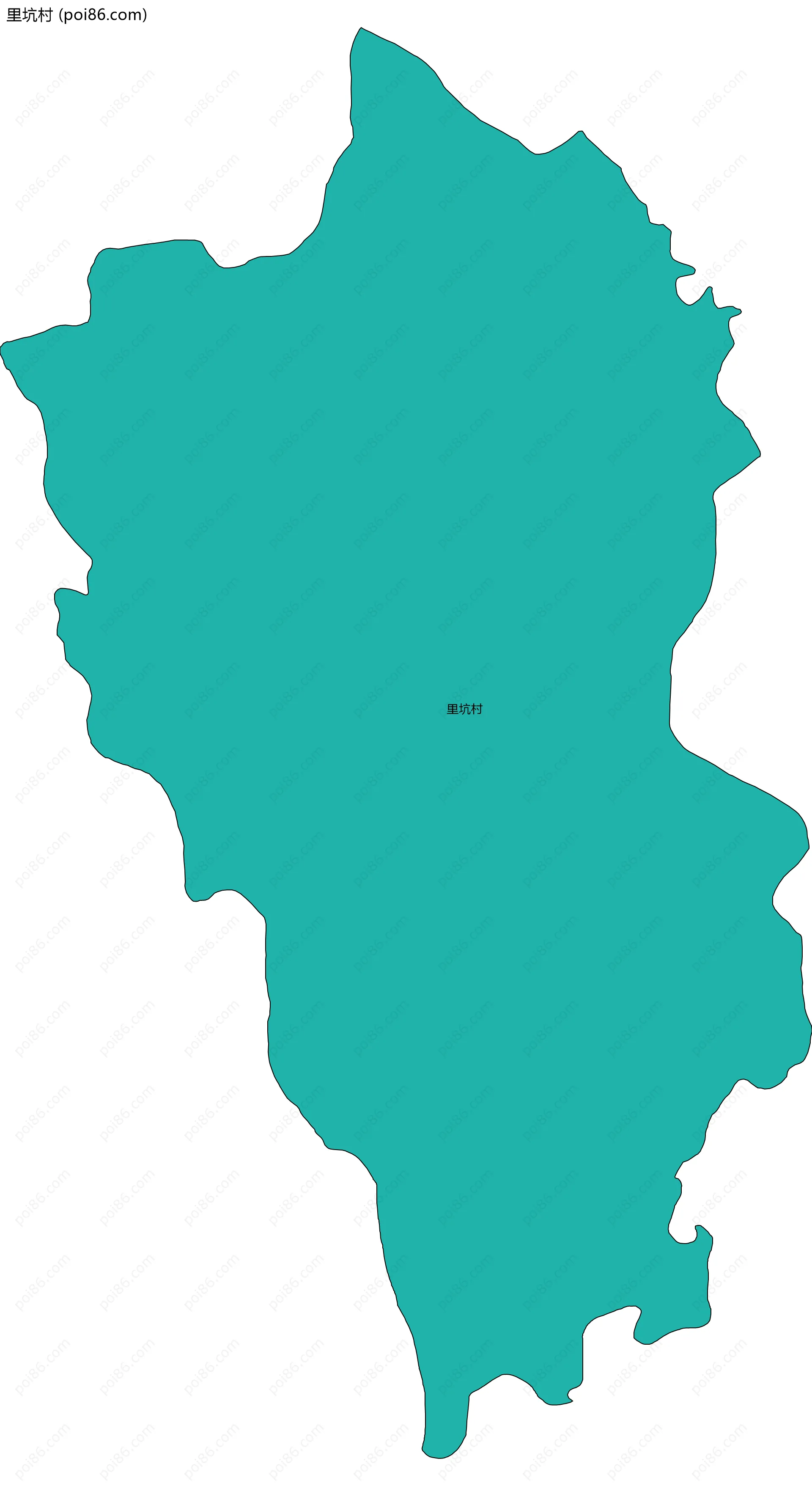 里坑村边界地图