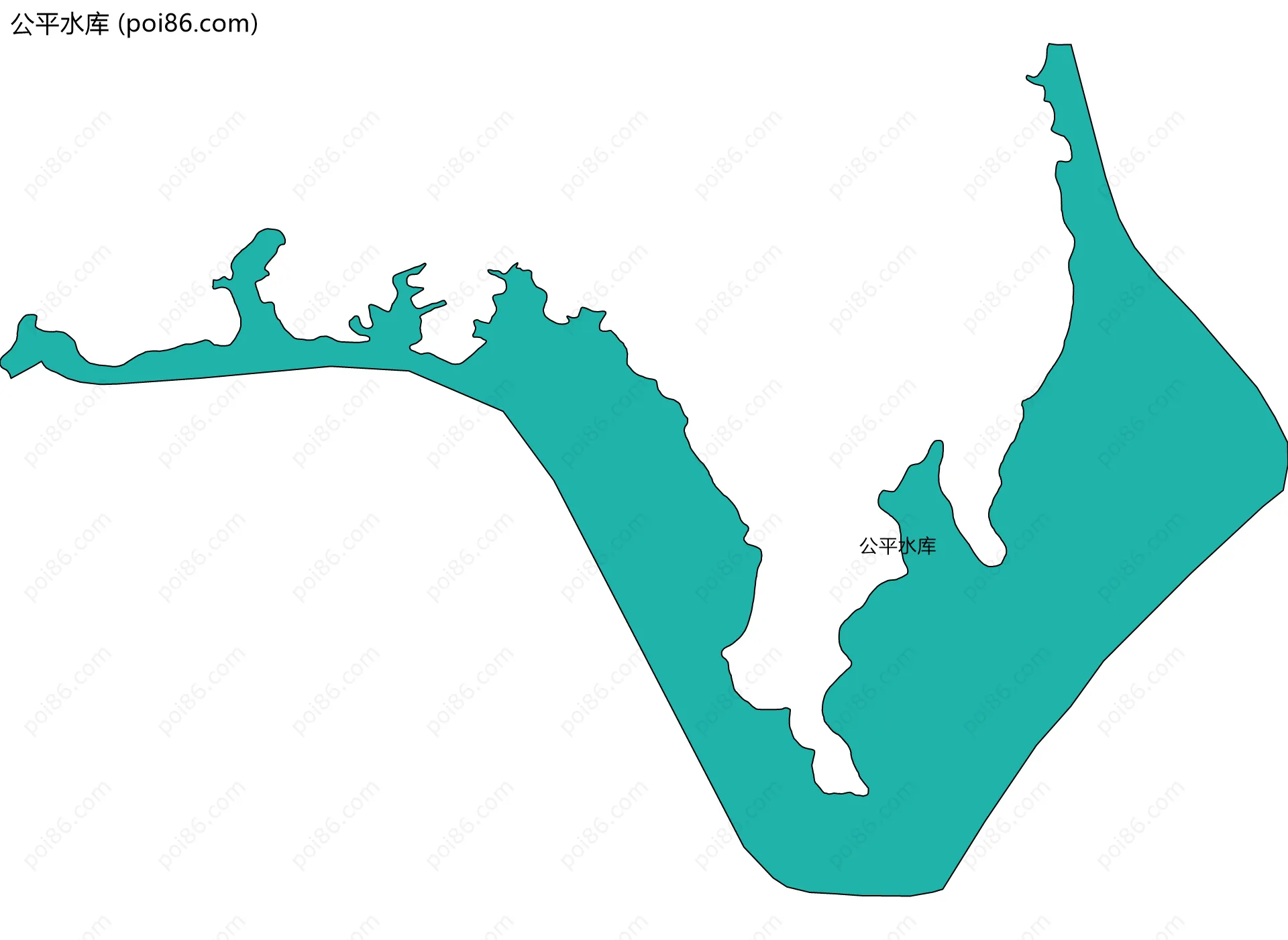公平水库边界地图