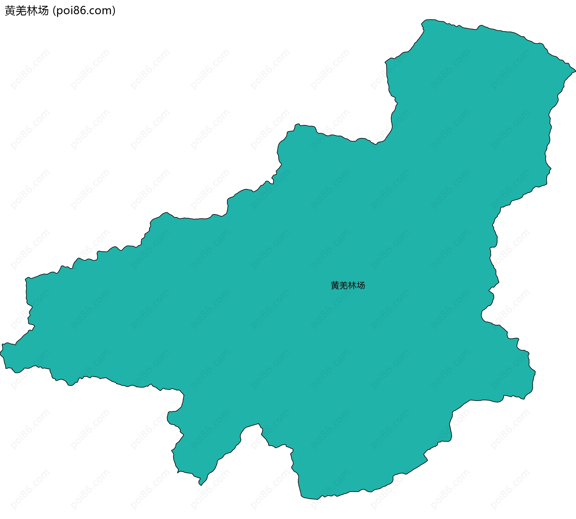 黄羌林场边界地图