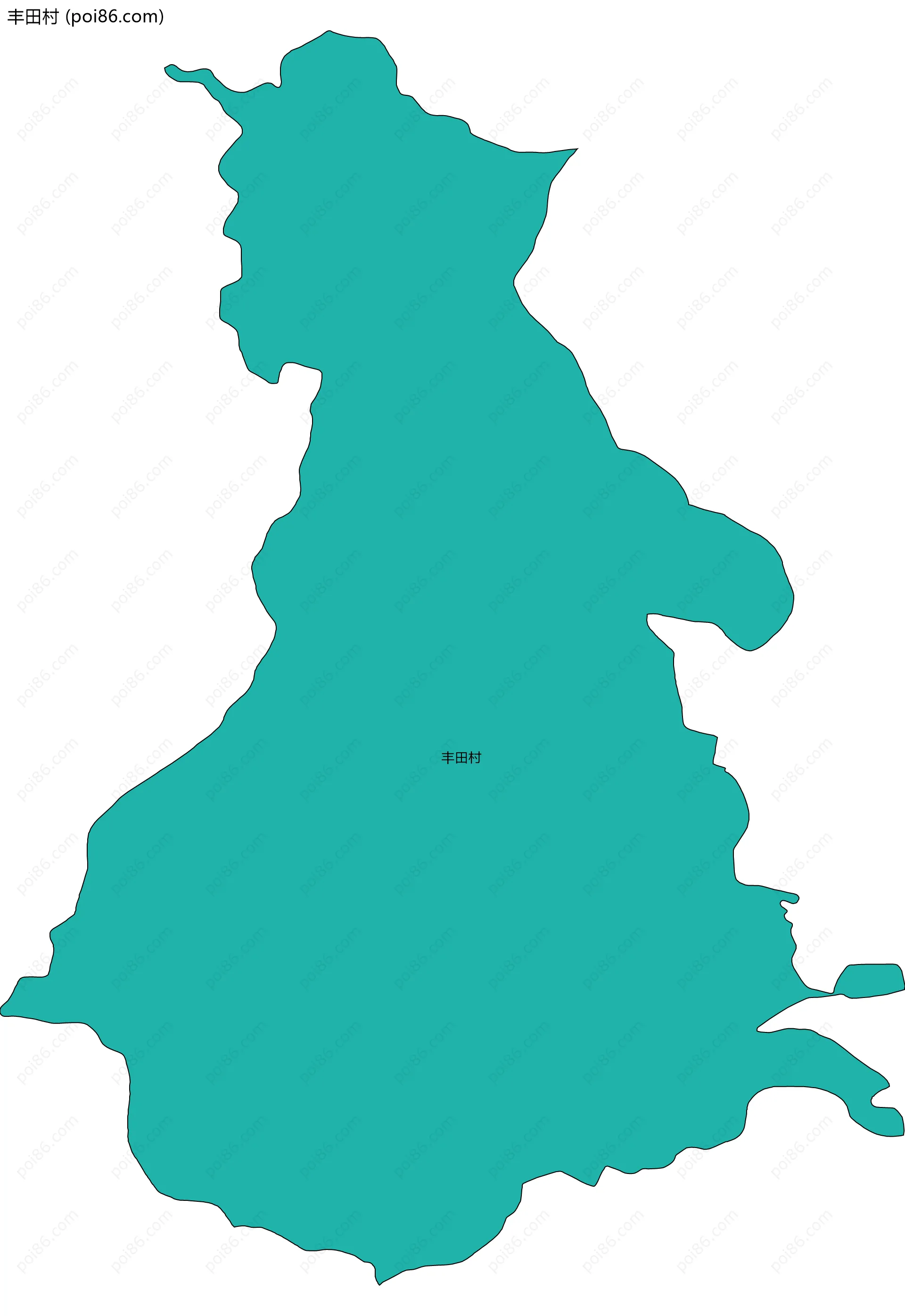 丰田村边界地图