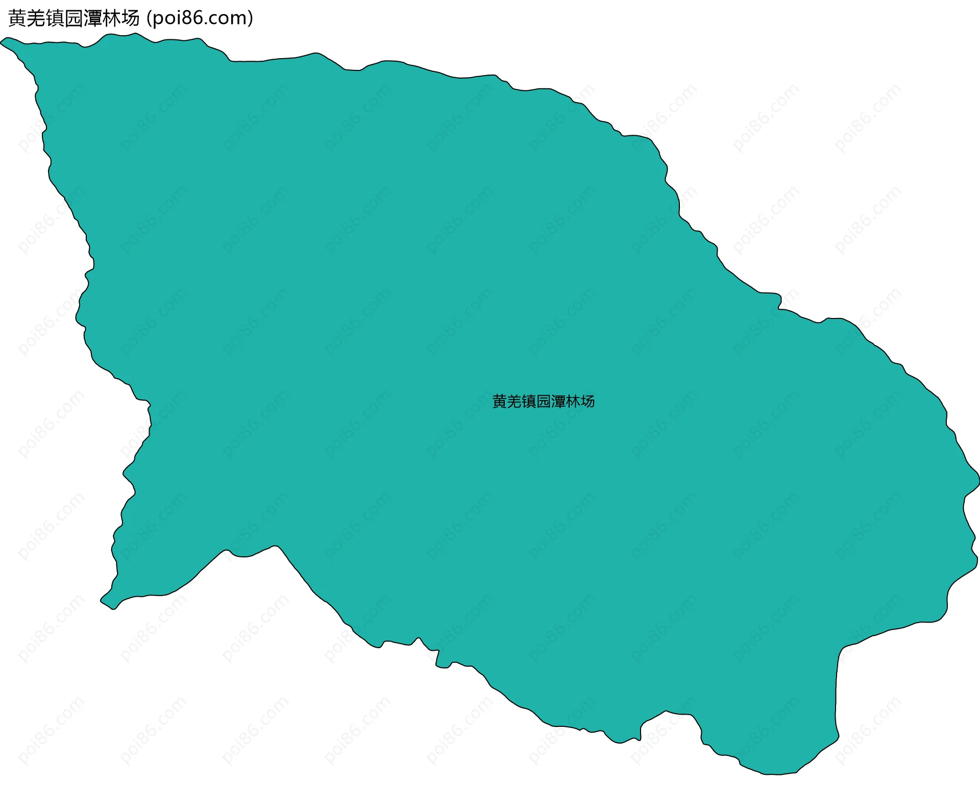 黄羌镇园潭林场边界地图