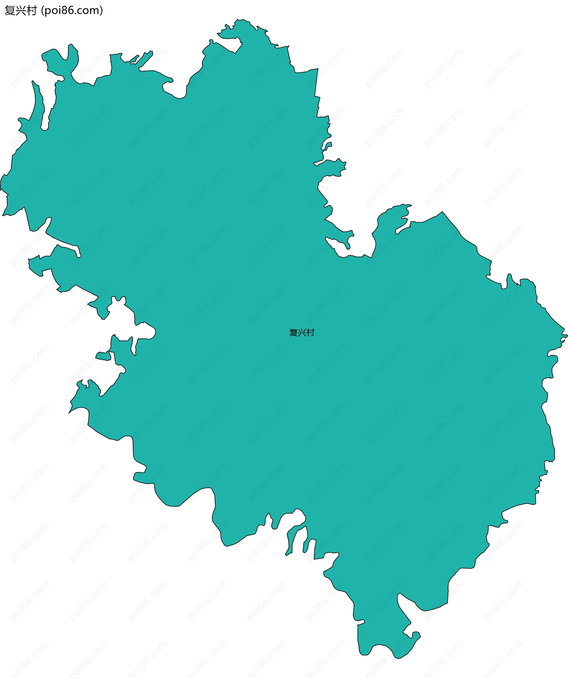 复兴村边界地图