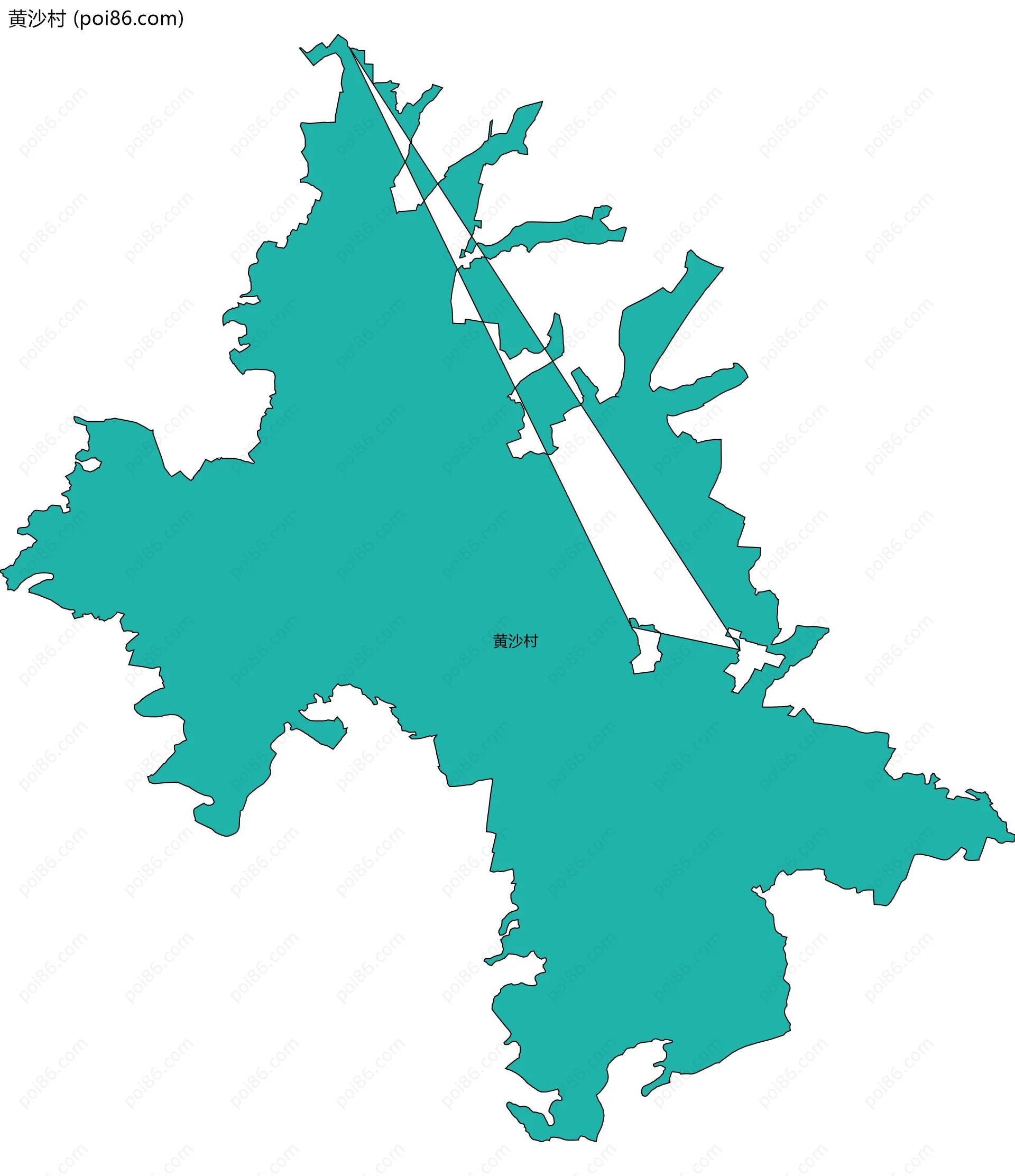 黄沙村边界地图