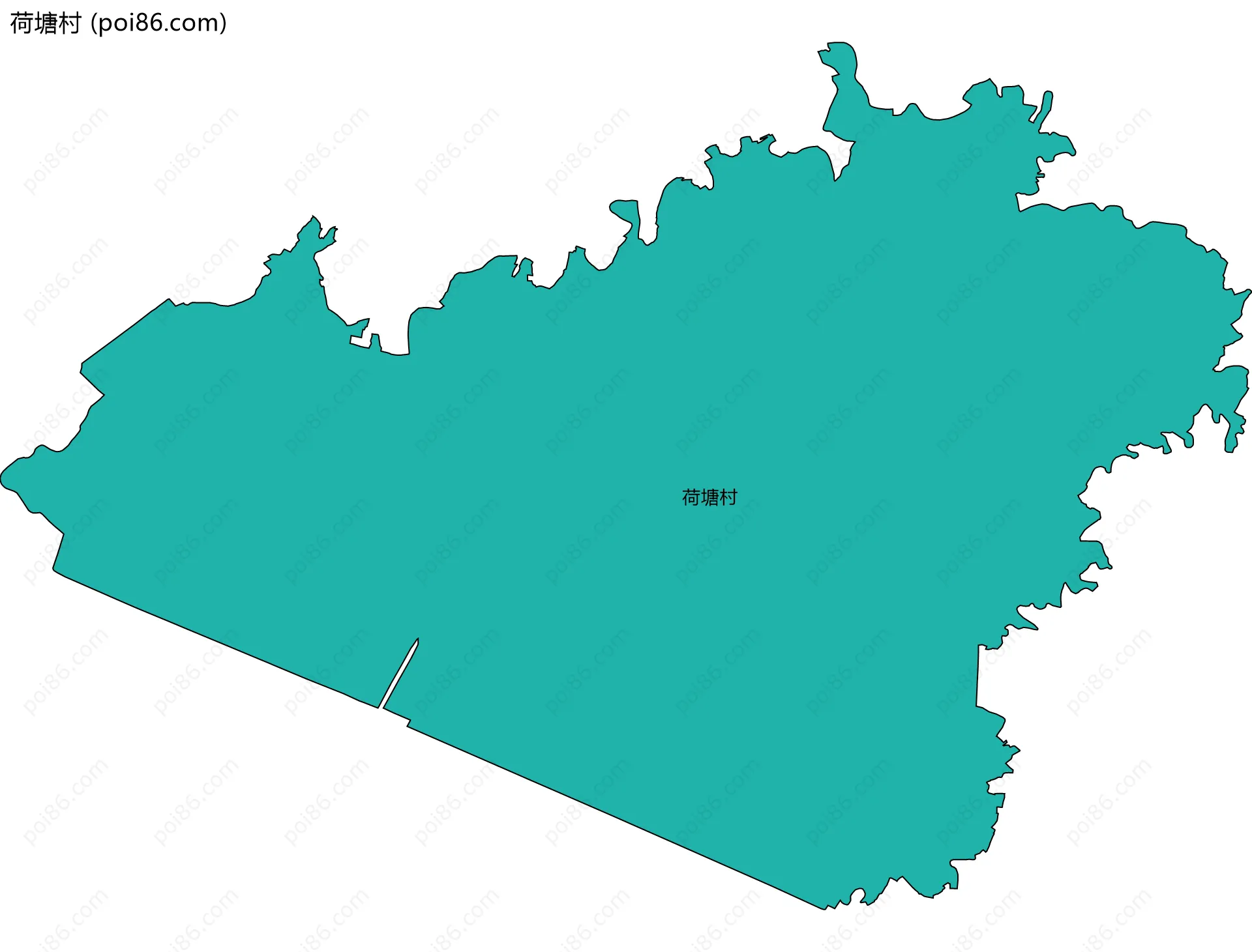 荷塘村边界地图