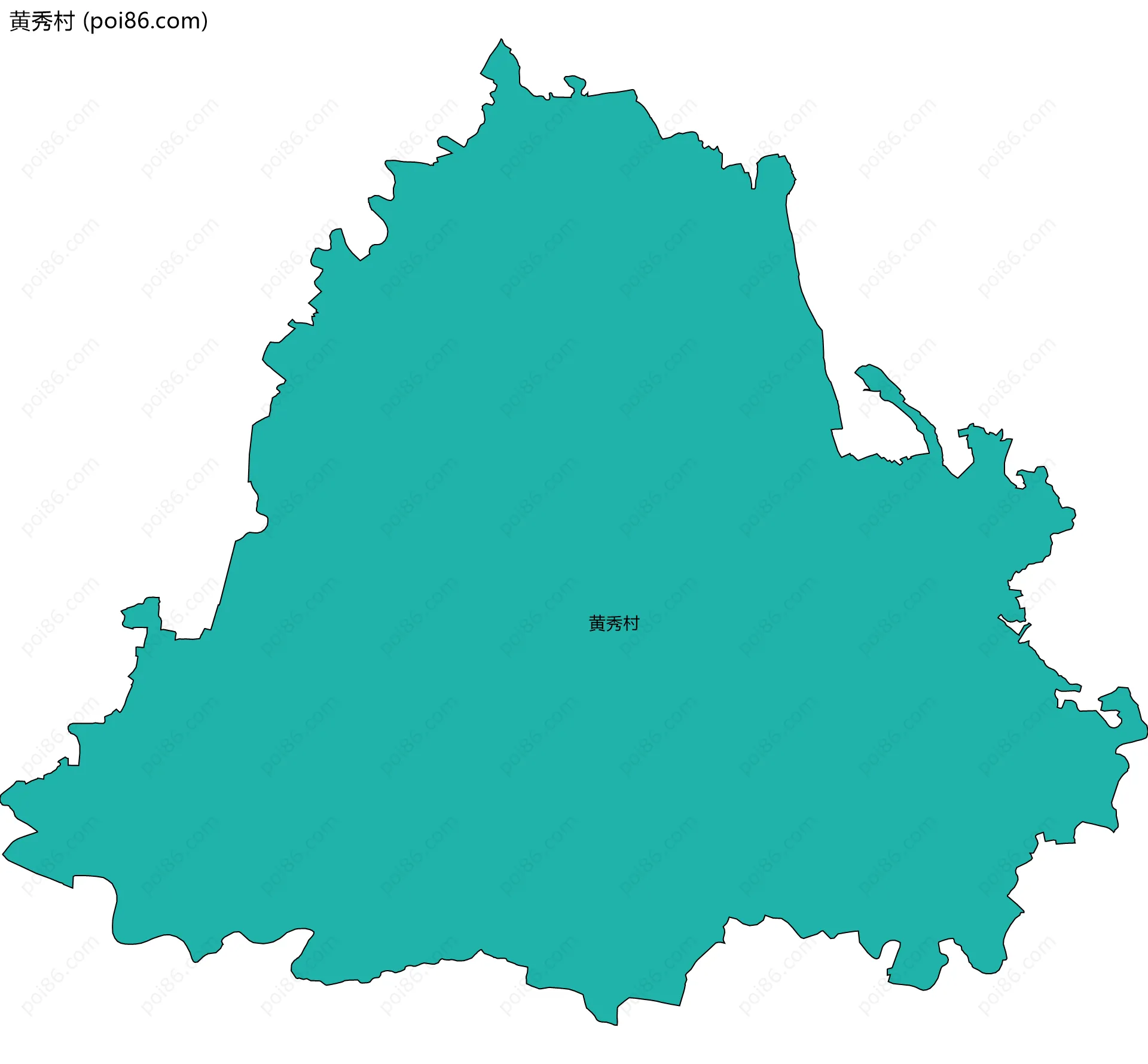 黄秀村边界地图