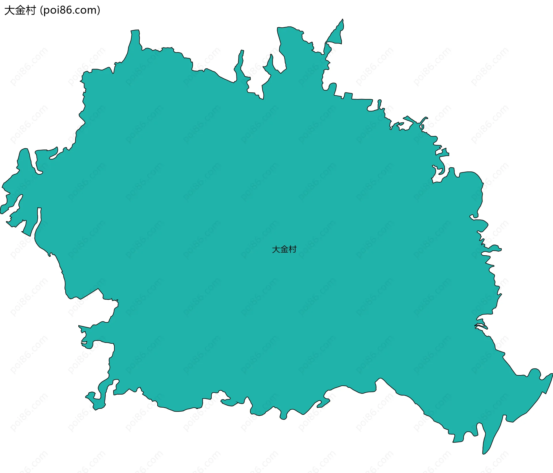 大金村边界地图