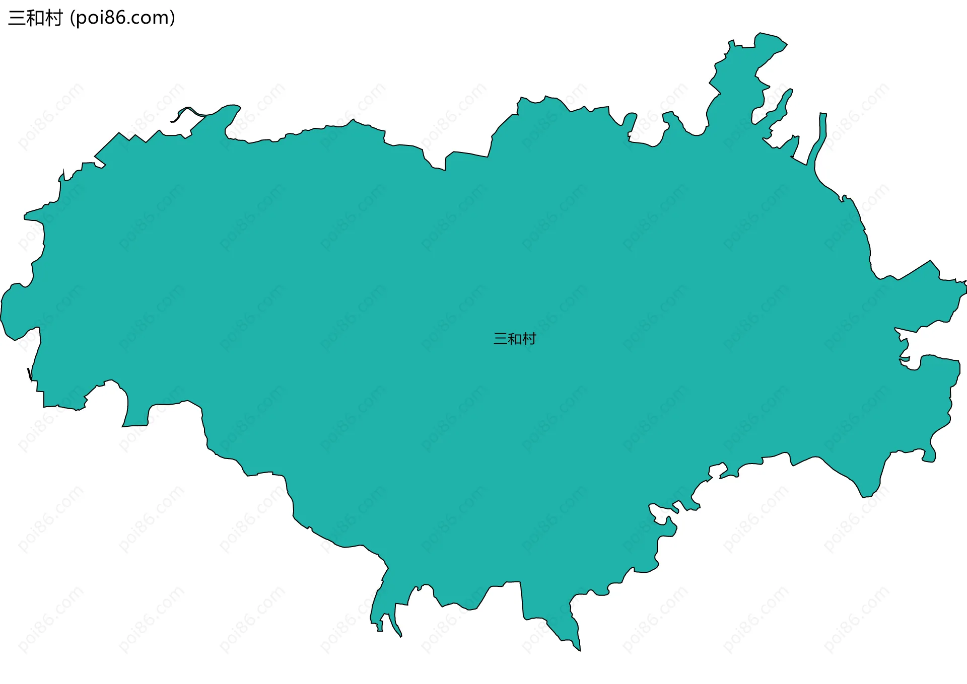 三和村边界地图