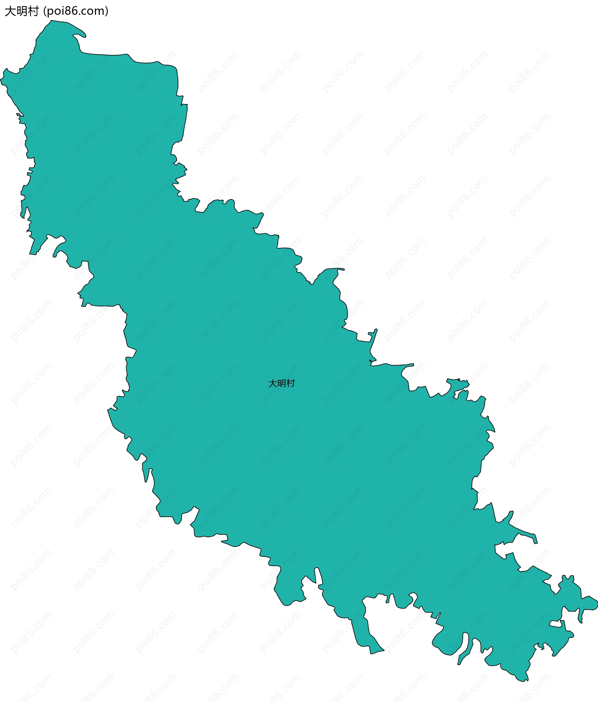 大明村边界地图