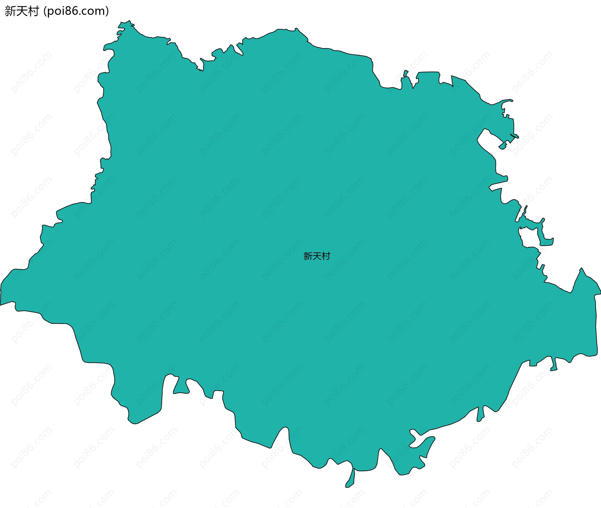 新天村边界地图