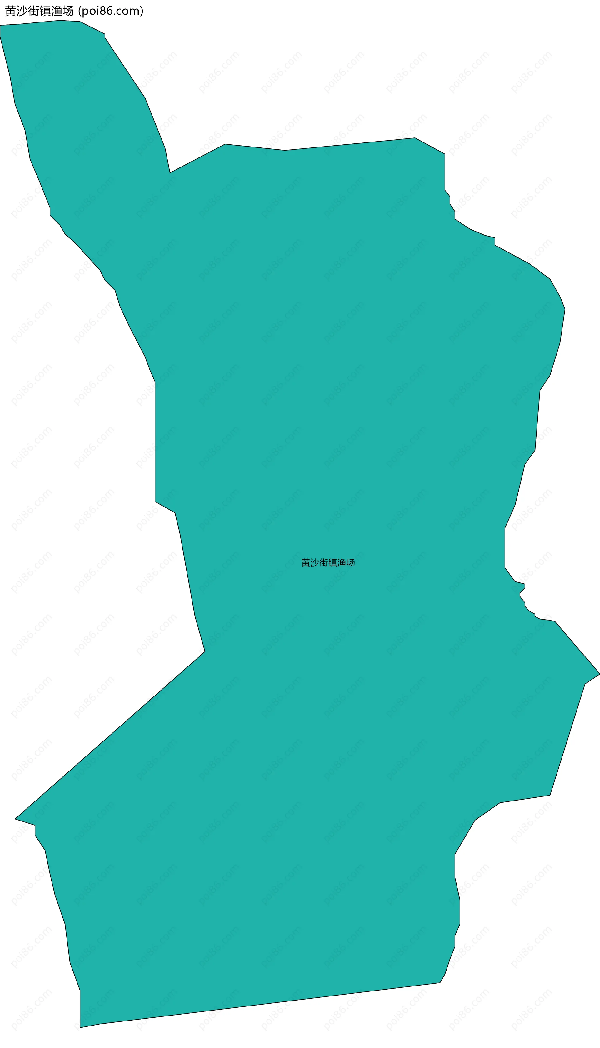 黄沙街镇渔场边界地图