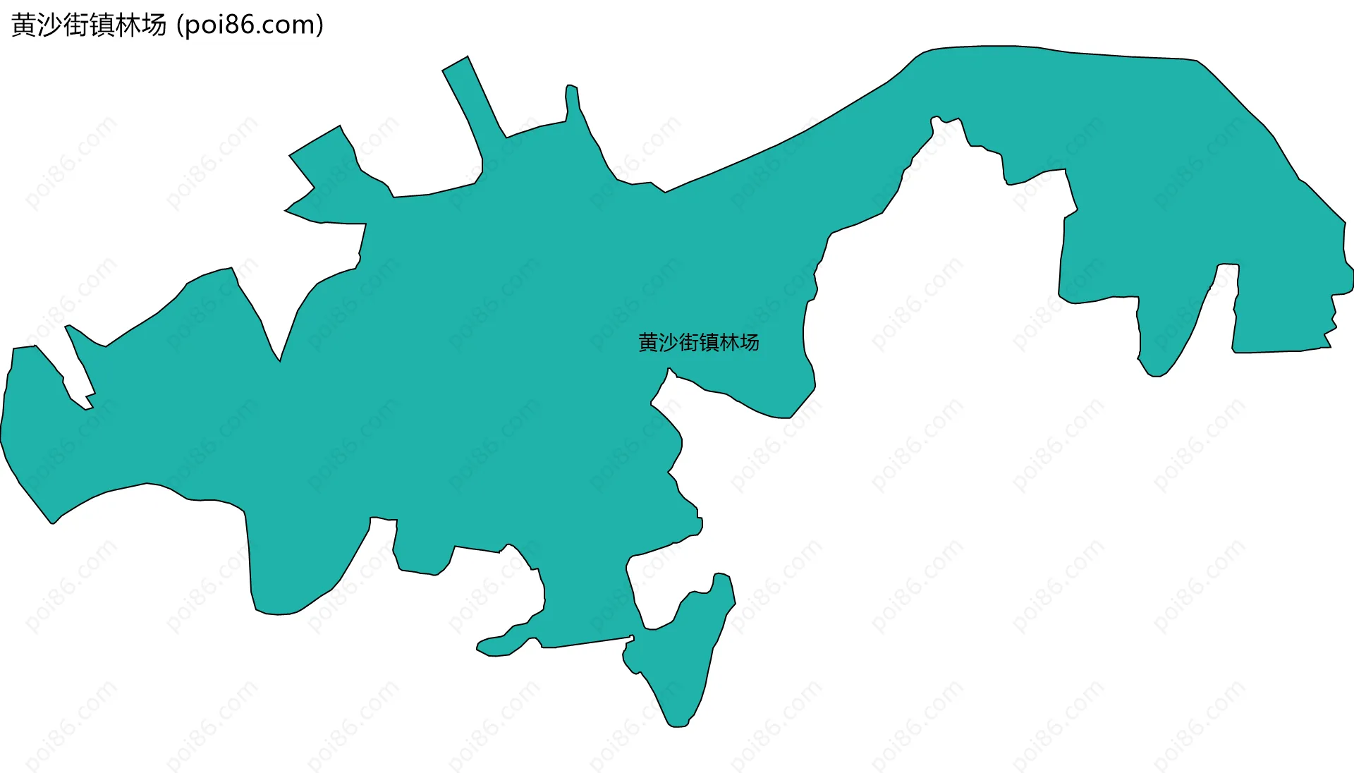 黄沙街镇林场边界地图