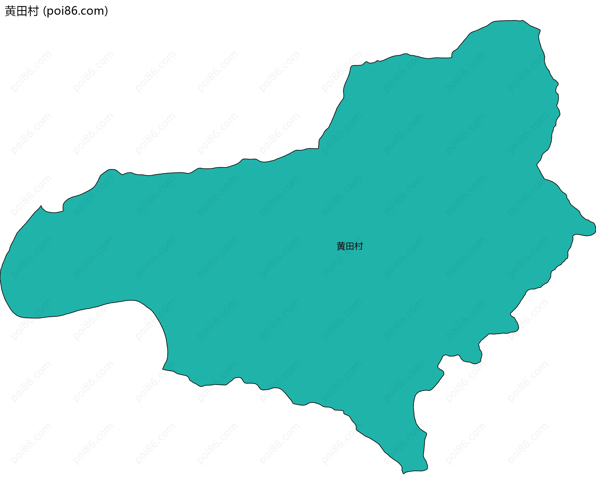黄田村边界地图