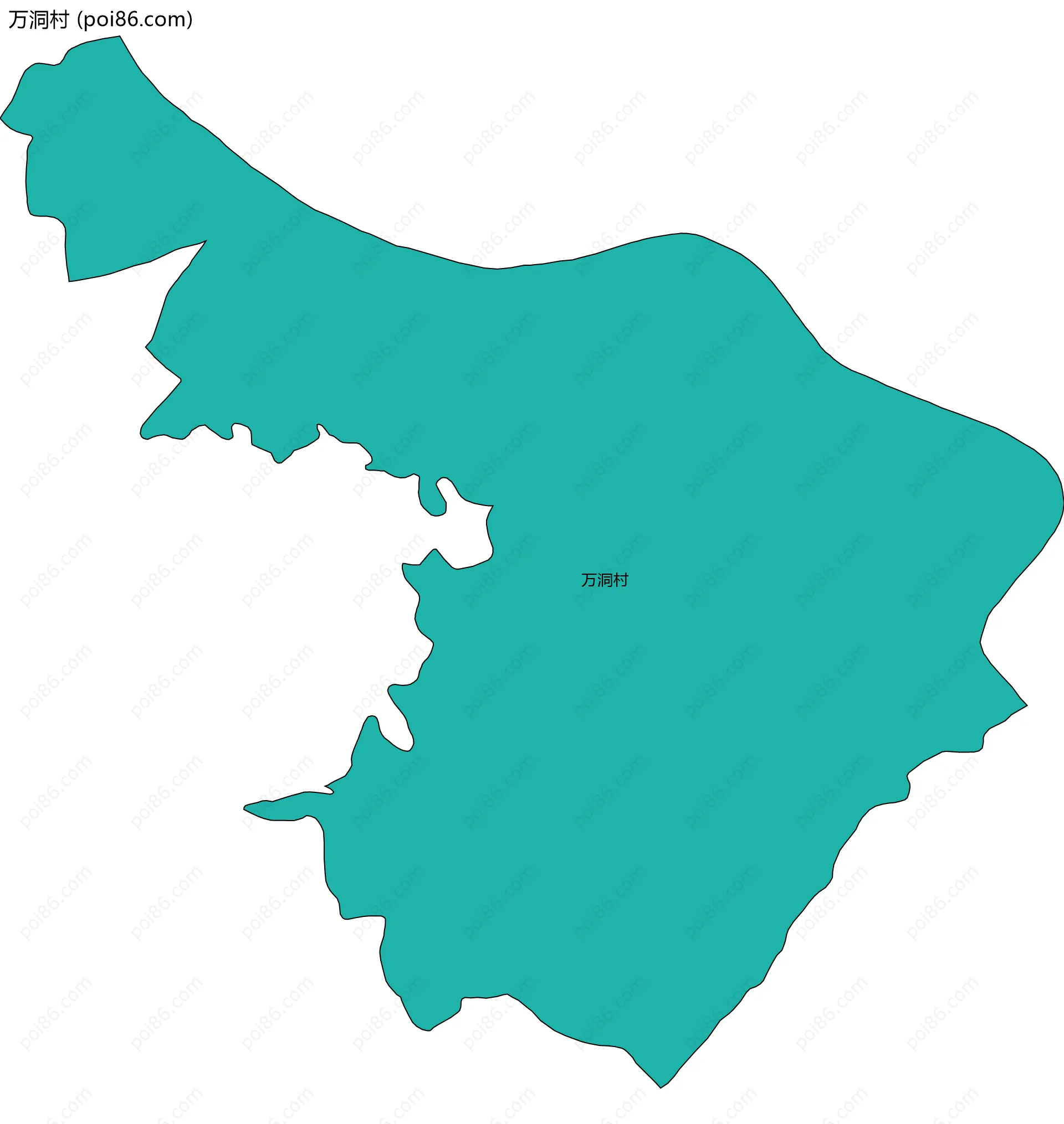 万洞村边界地图