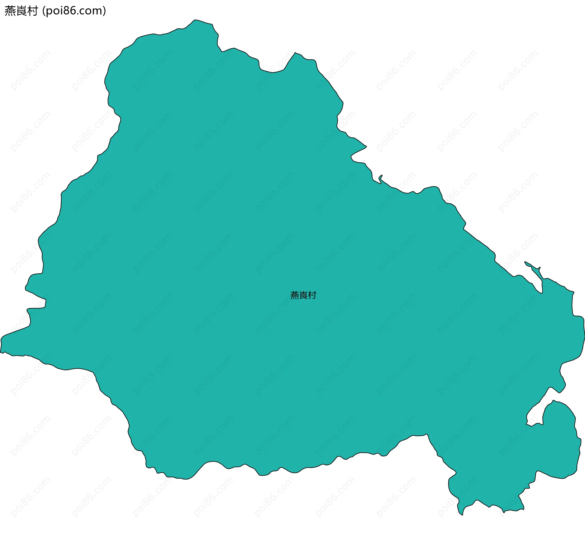 燕崀村边界地图