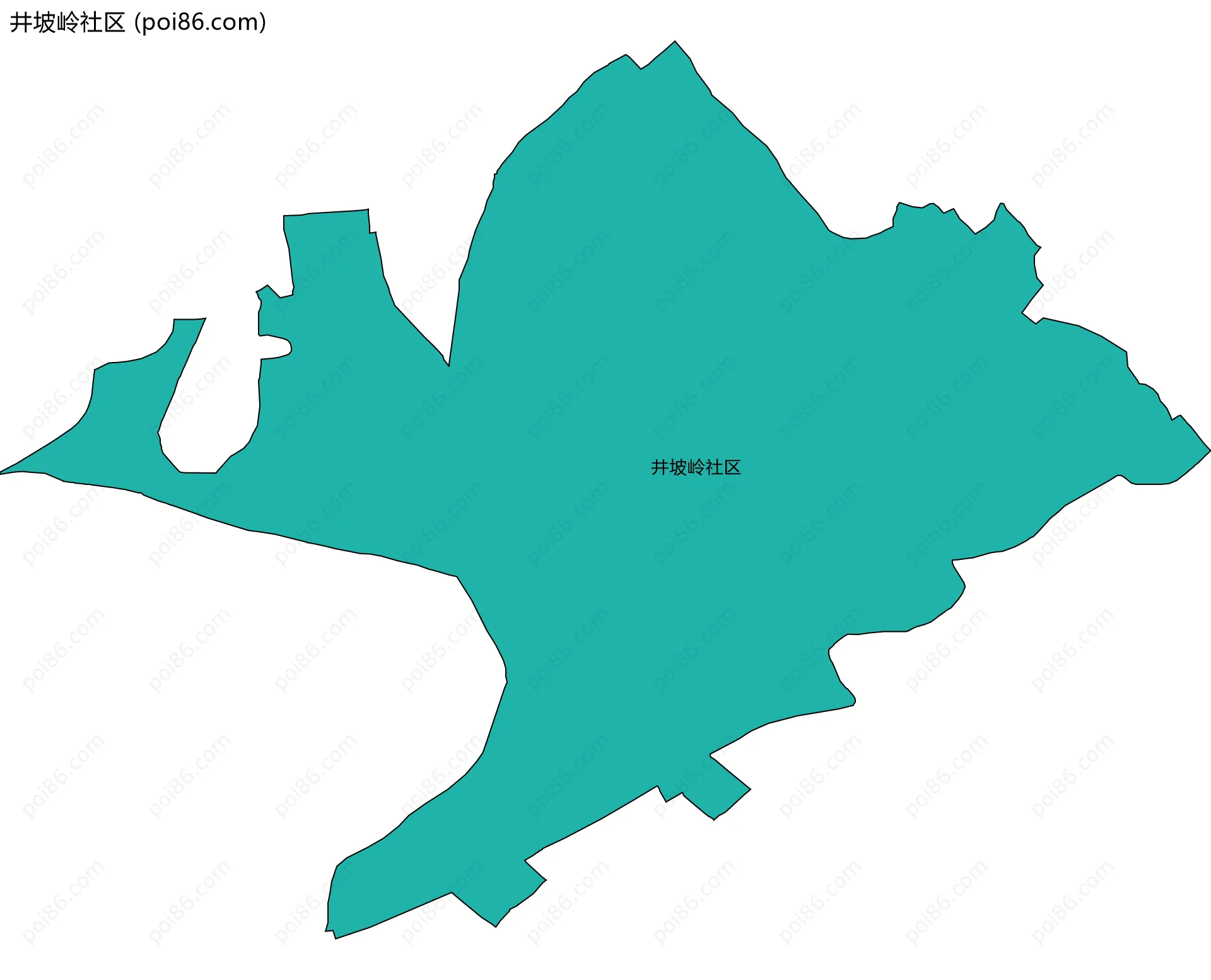 井坡岭社区边界地图