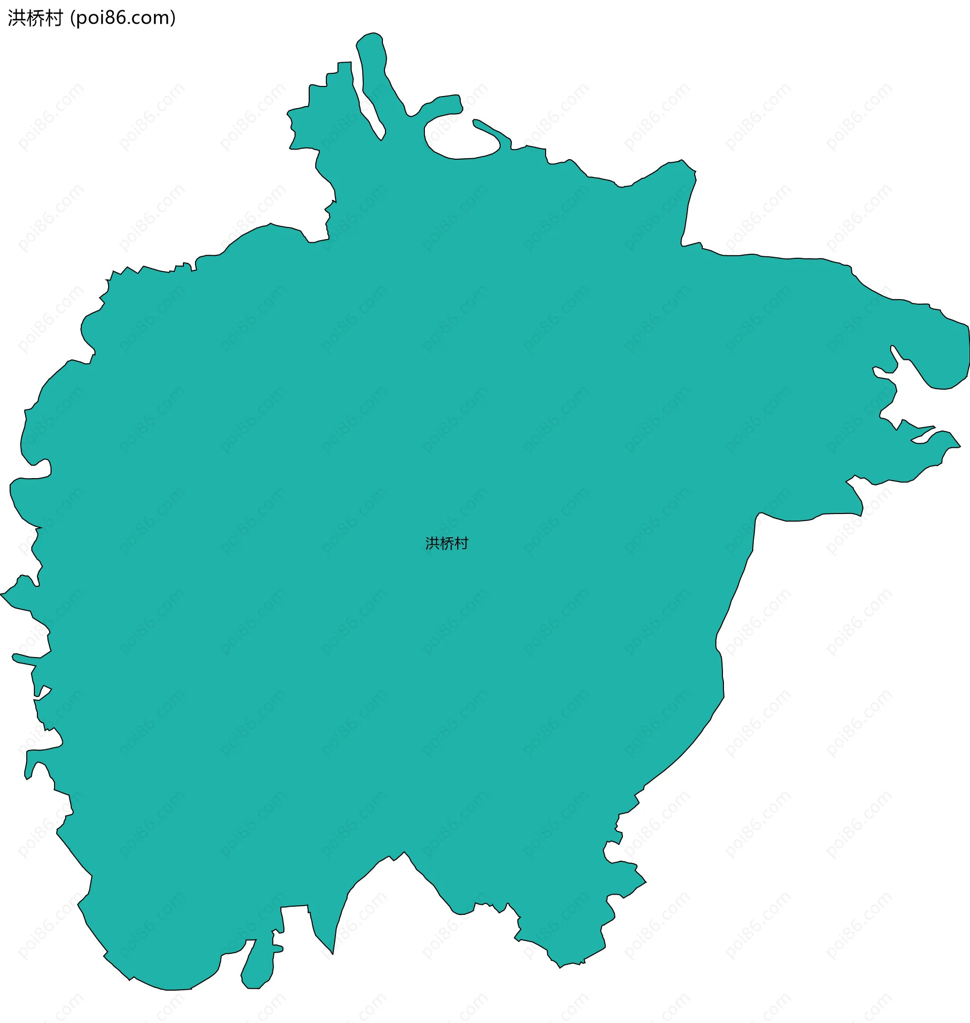 洪桥村边界地图