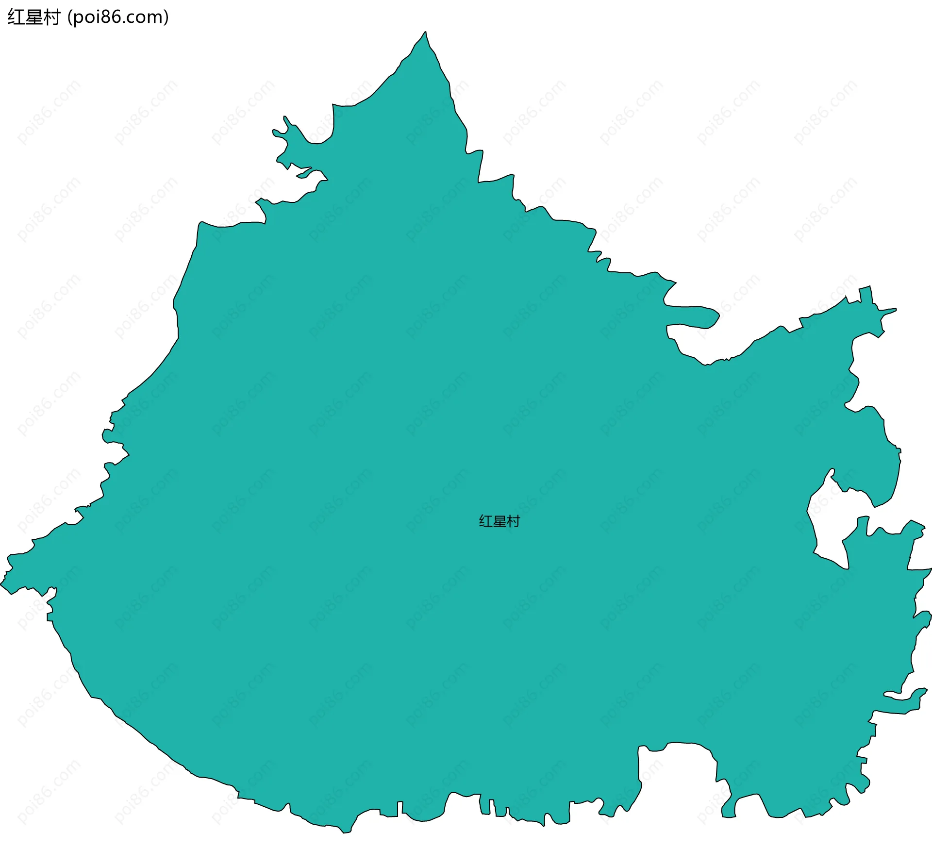 红星村边界地图