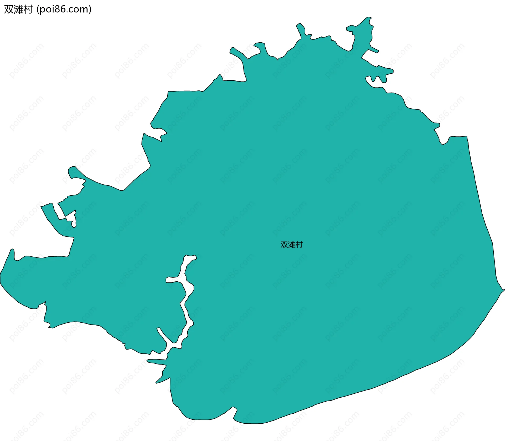 双滩村边界地图