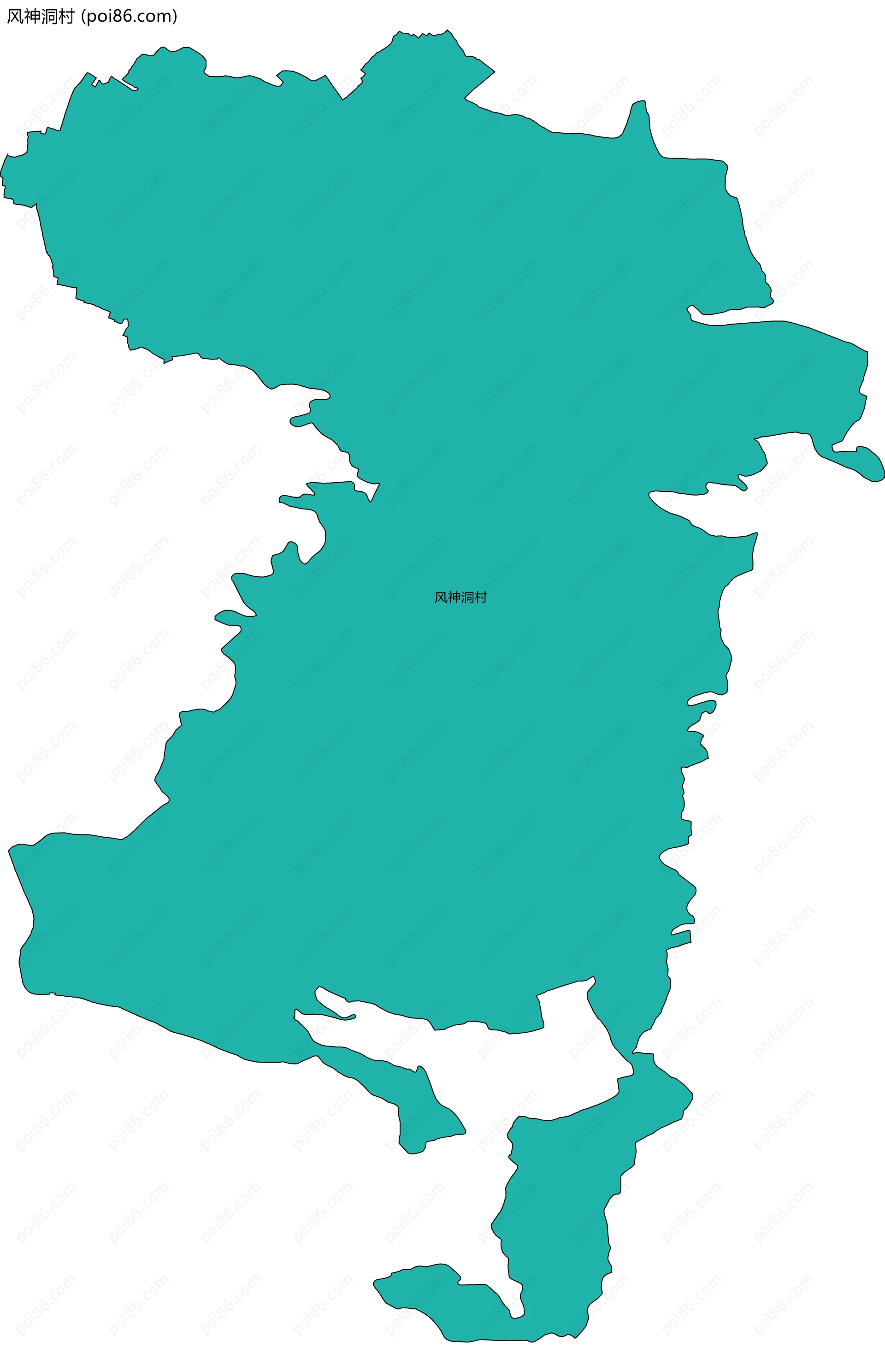 风神洞村边界地图