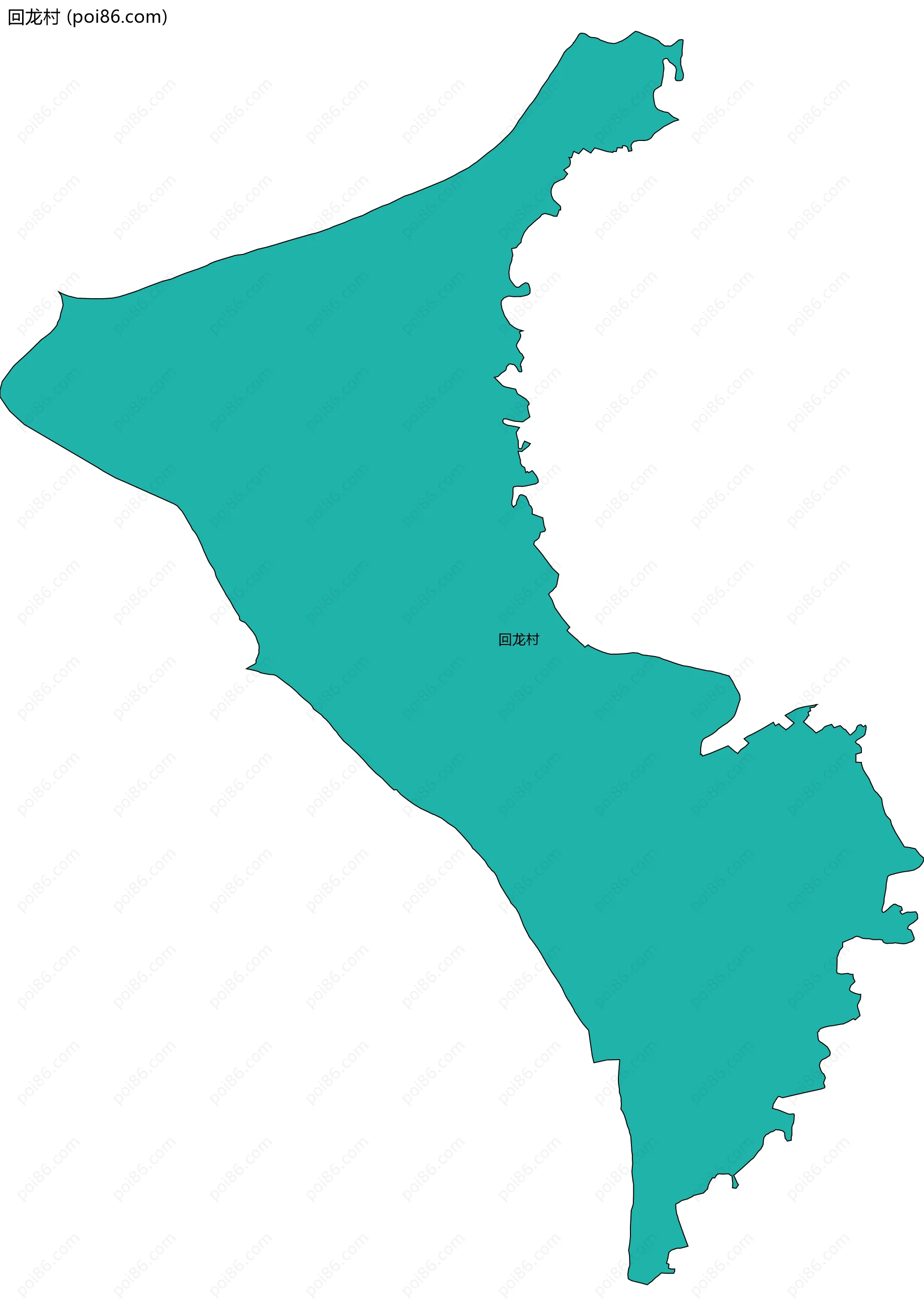 回龙村边界地图