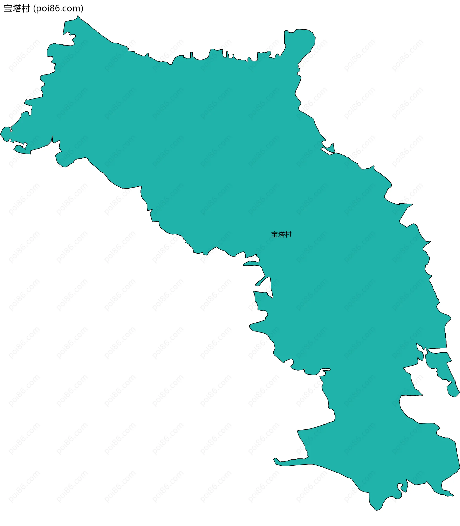 宝塔村边界地图