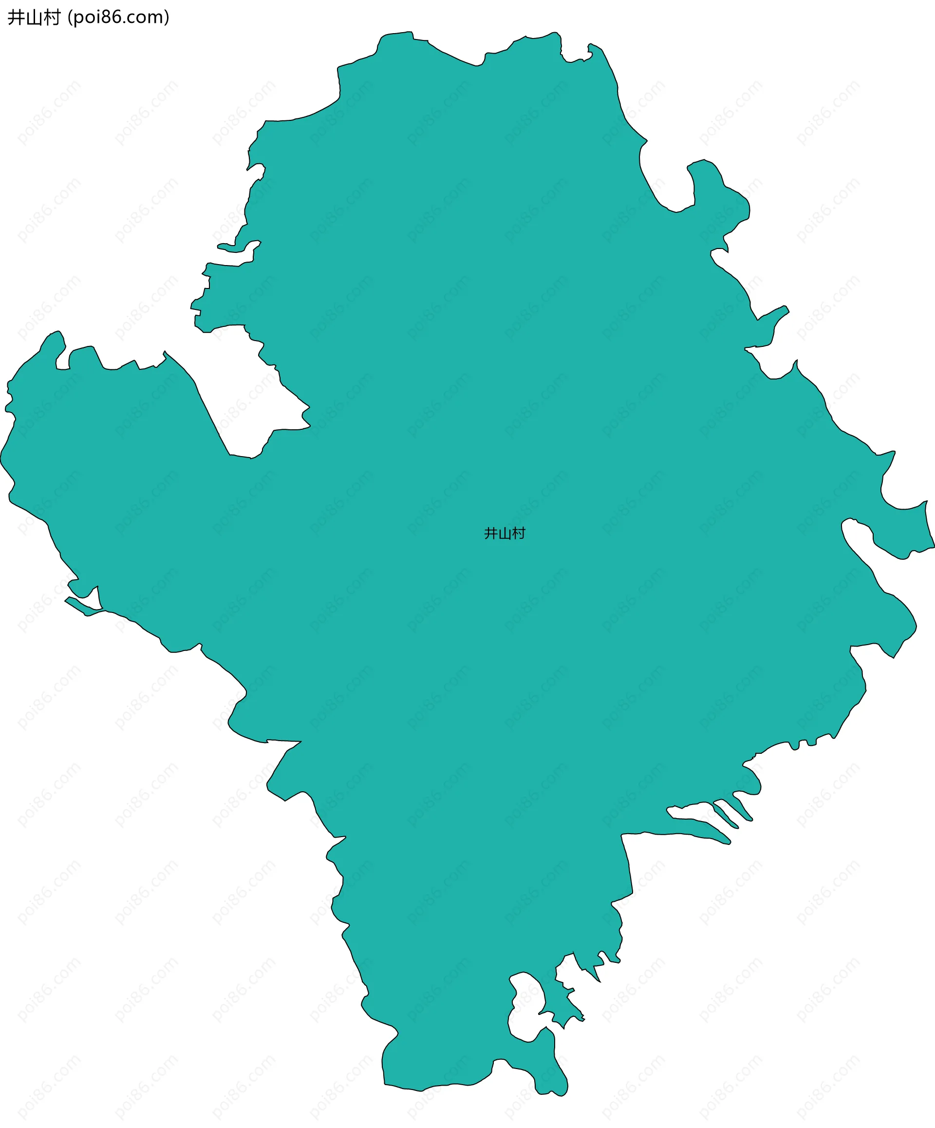 井山村边界地图