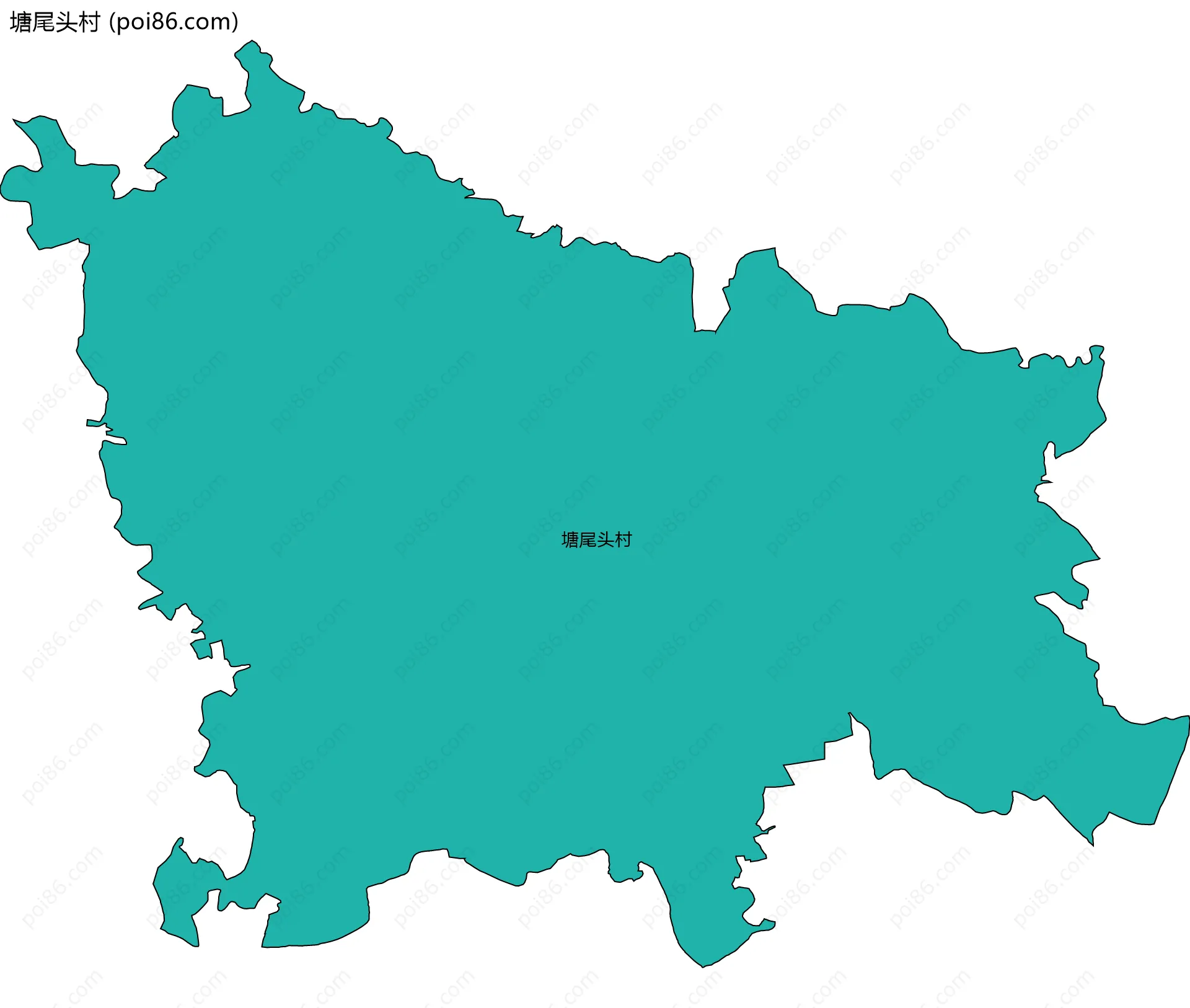 塘尾头村边界地图