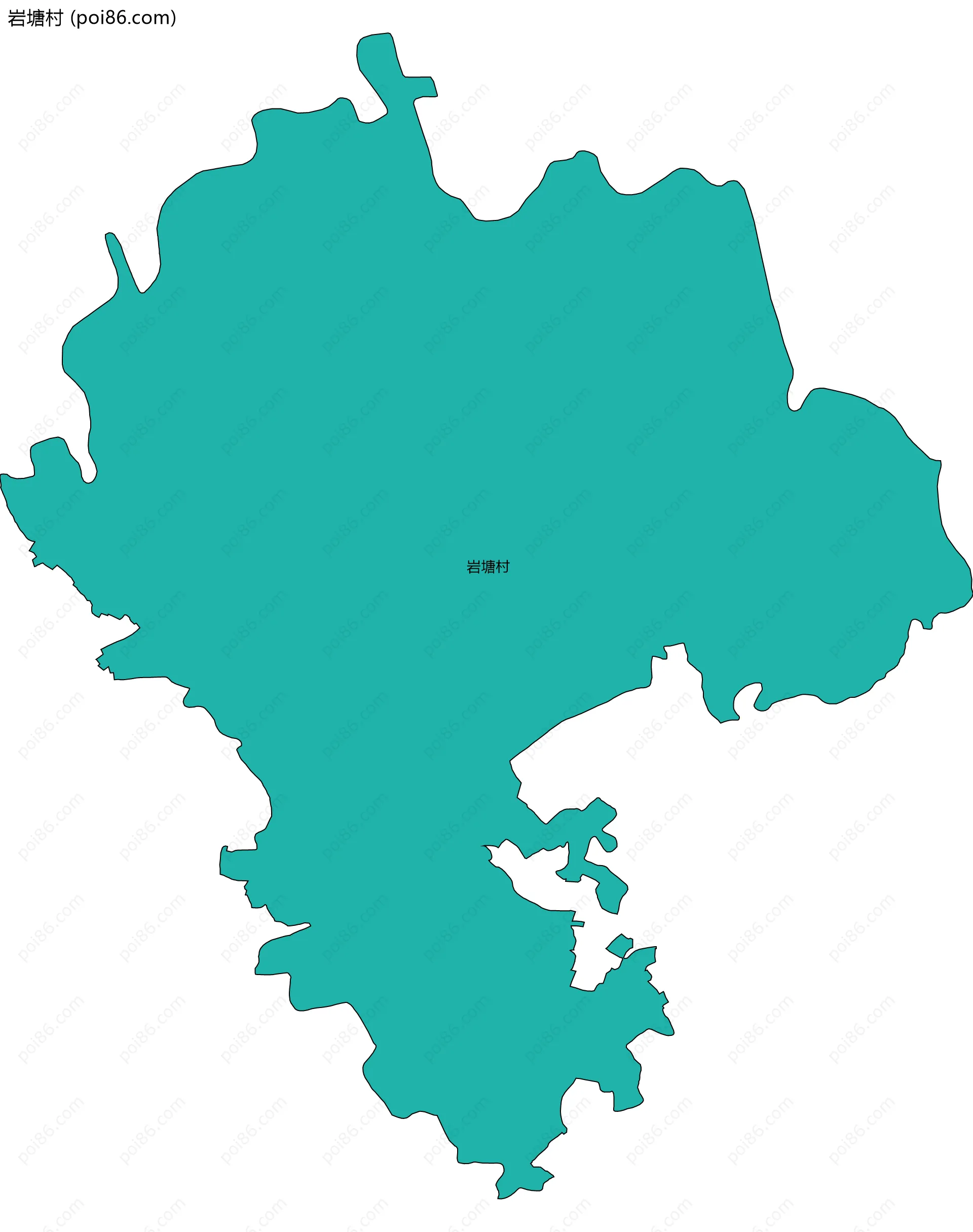 岩塘村边界地图