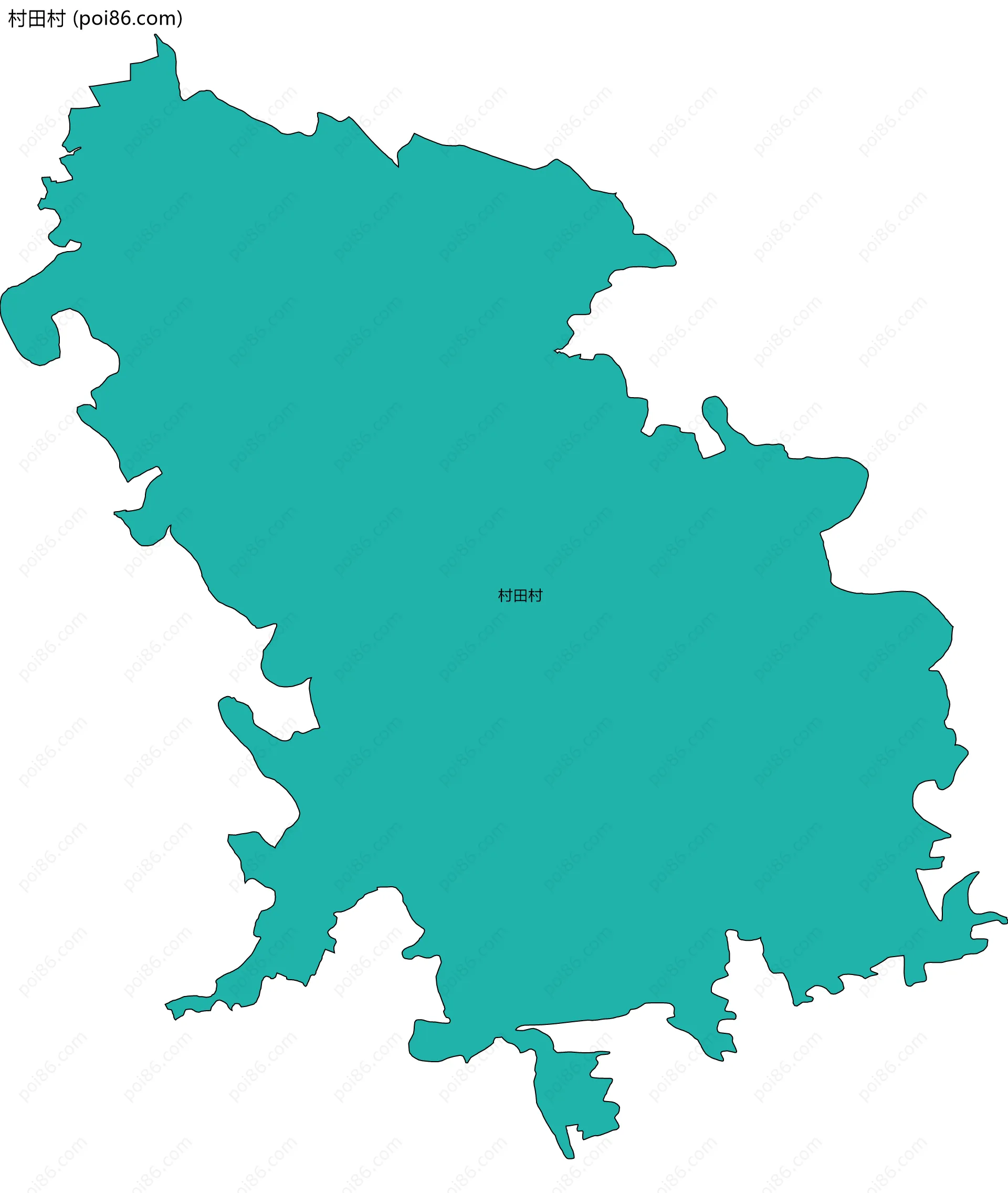 村田村边界地图