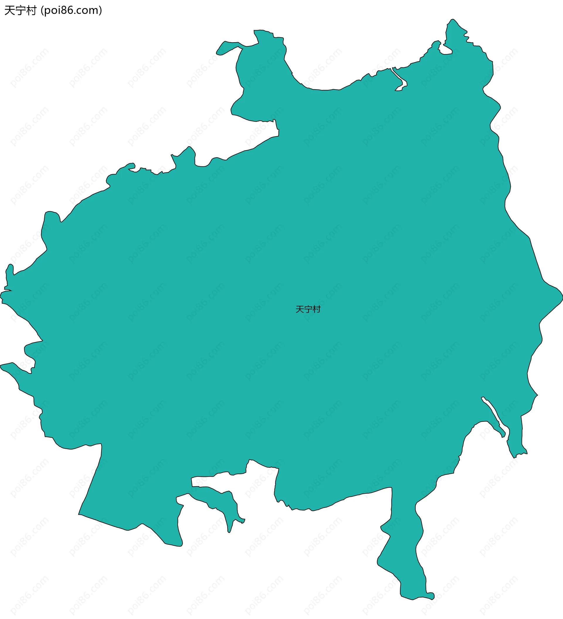 天宁村边界地图