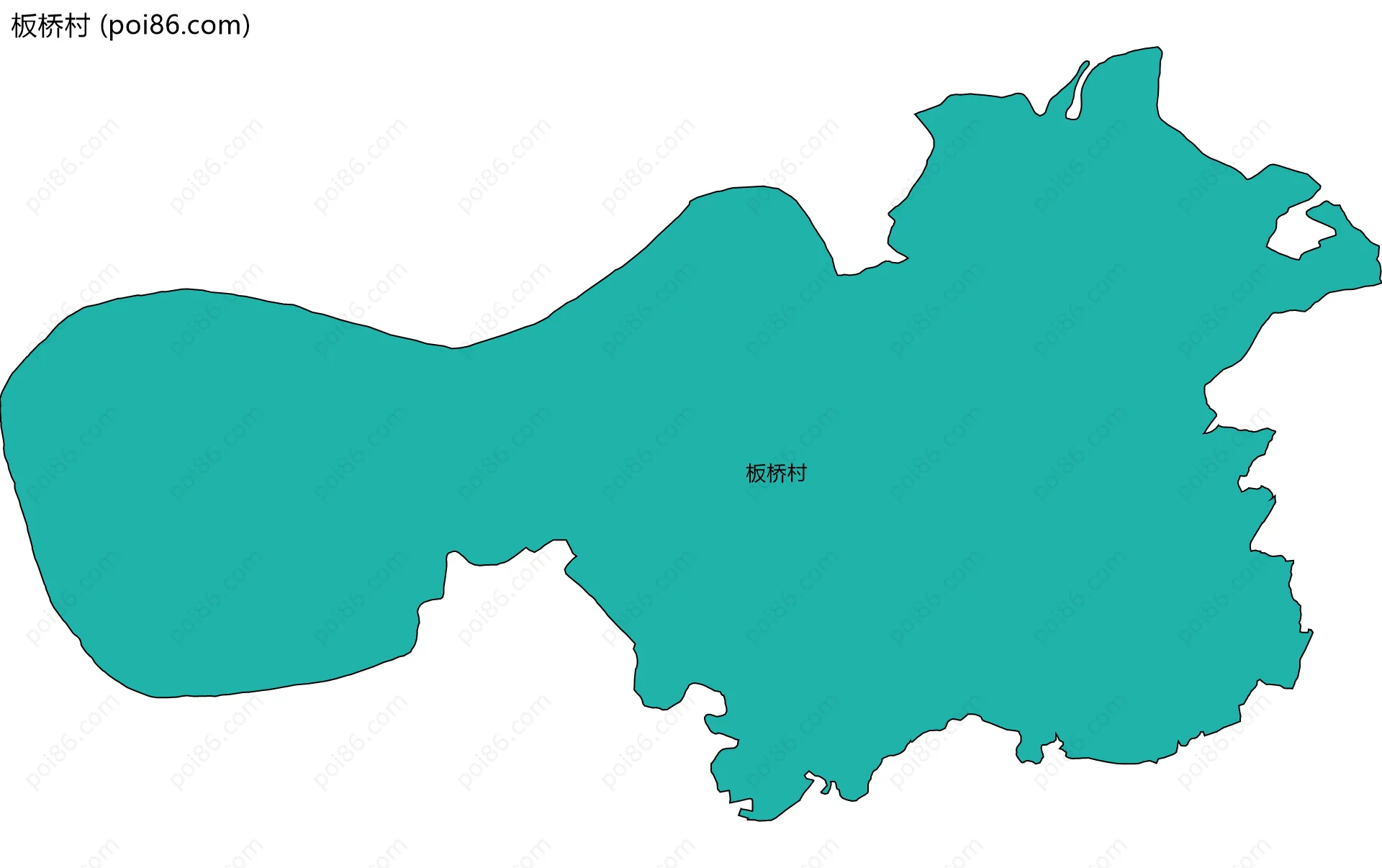 板桥村边界地图