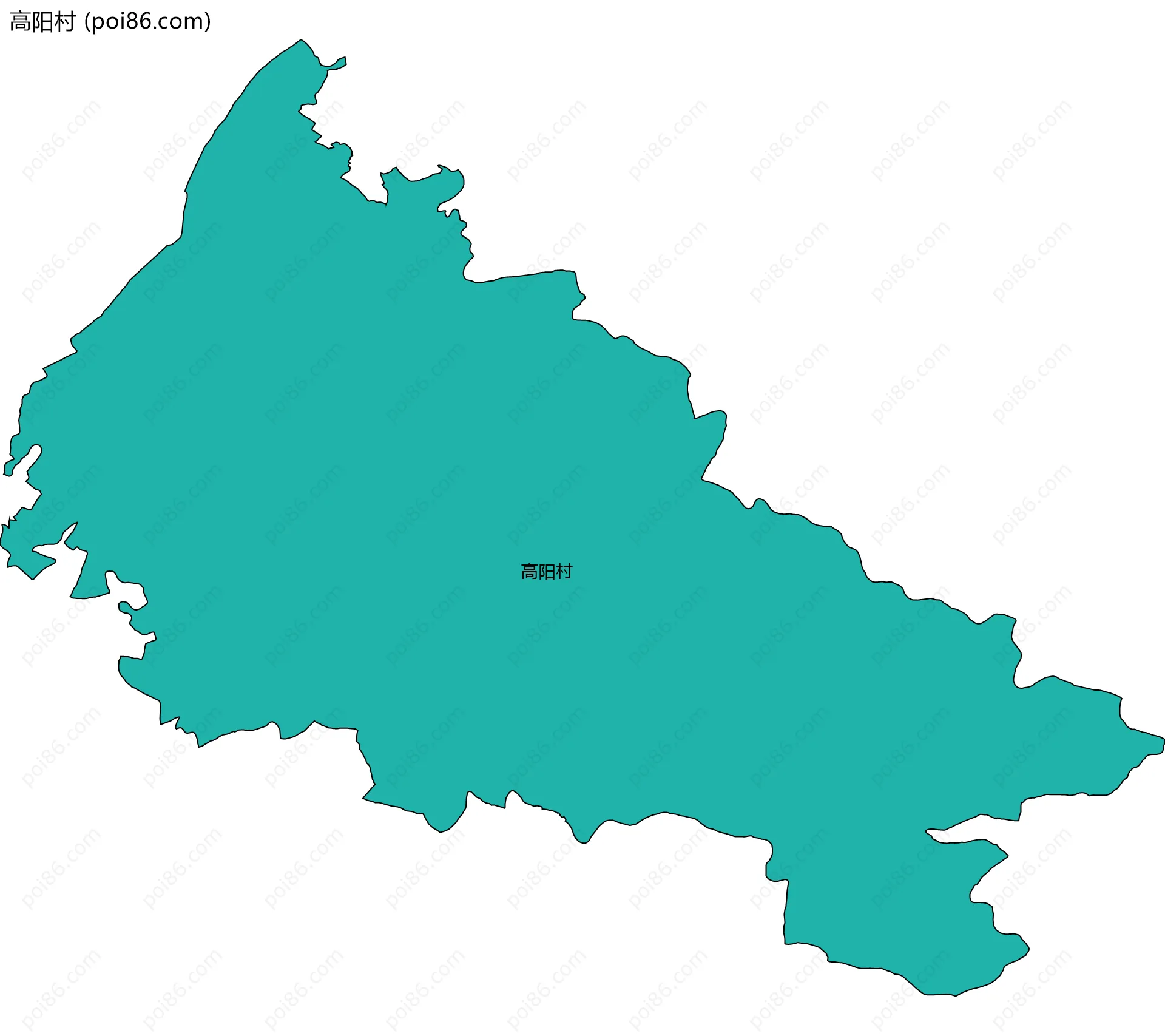 高阳村边界地图