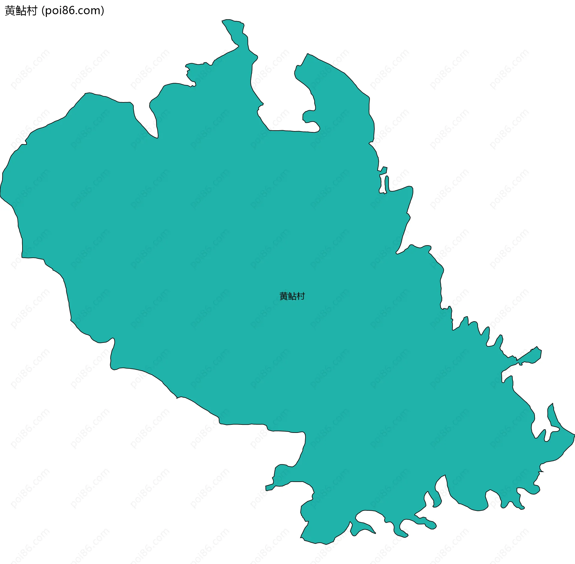 黄鲇村边界地图