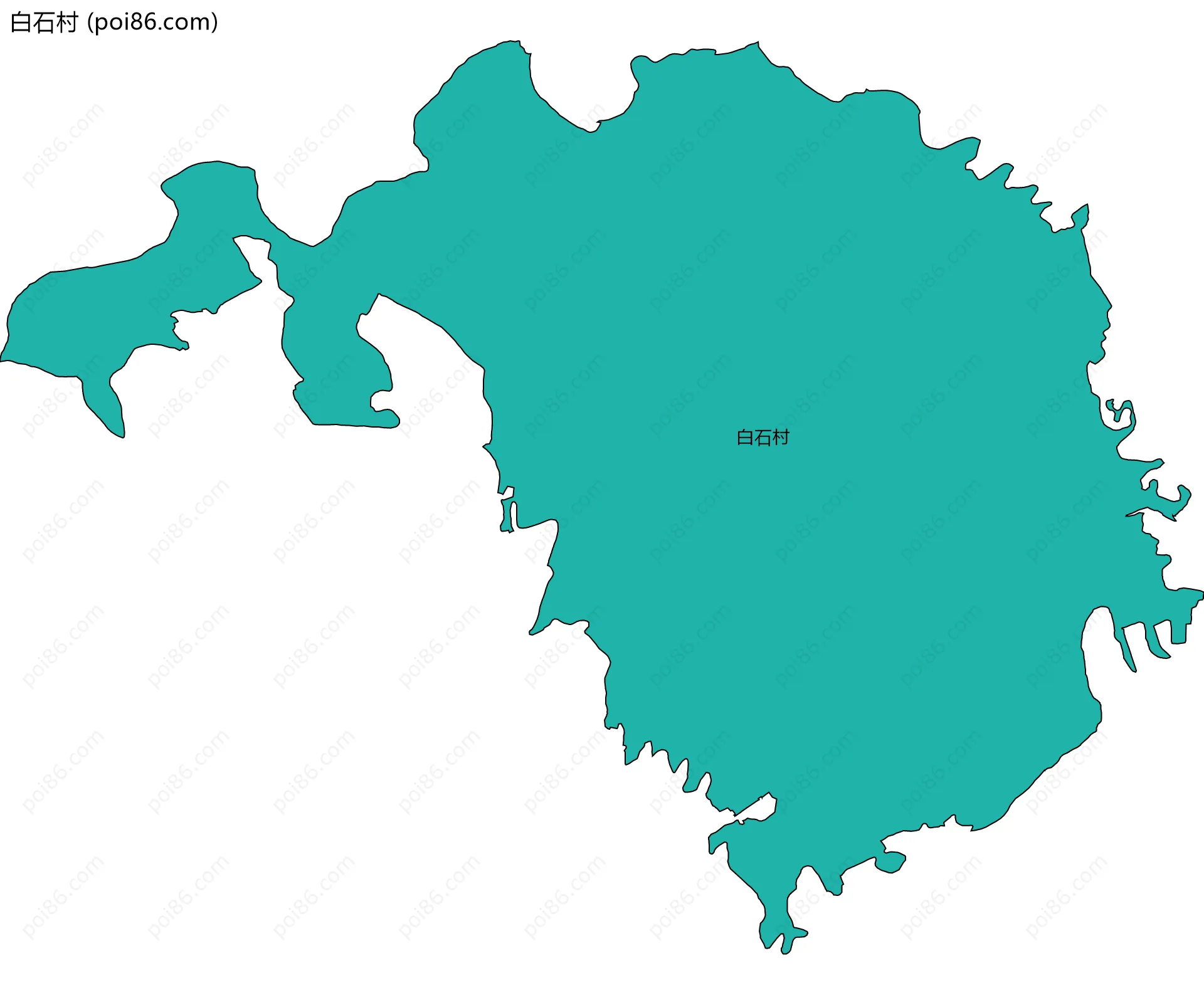 白石村边界地图