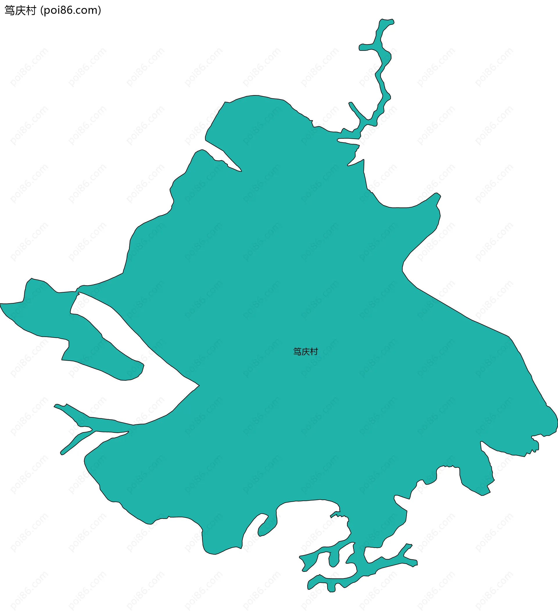 笃庆村边界地图