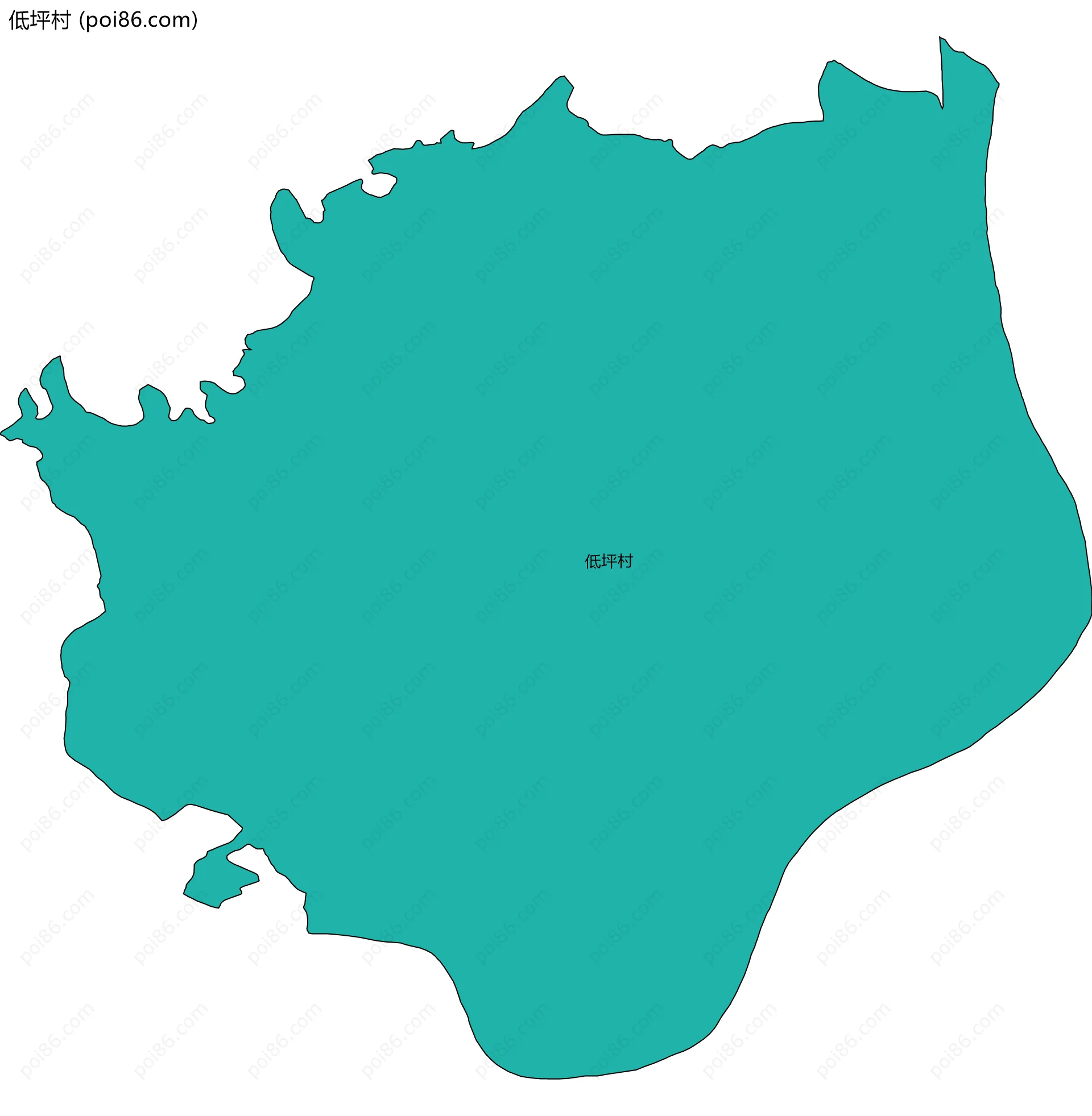 低坪村边界地图