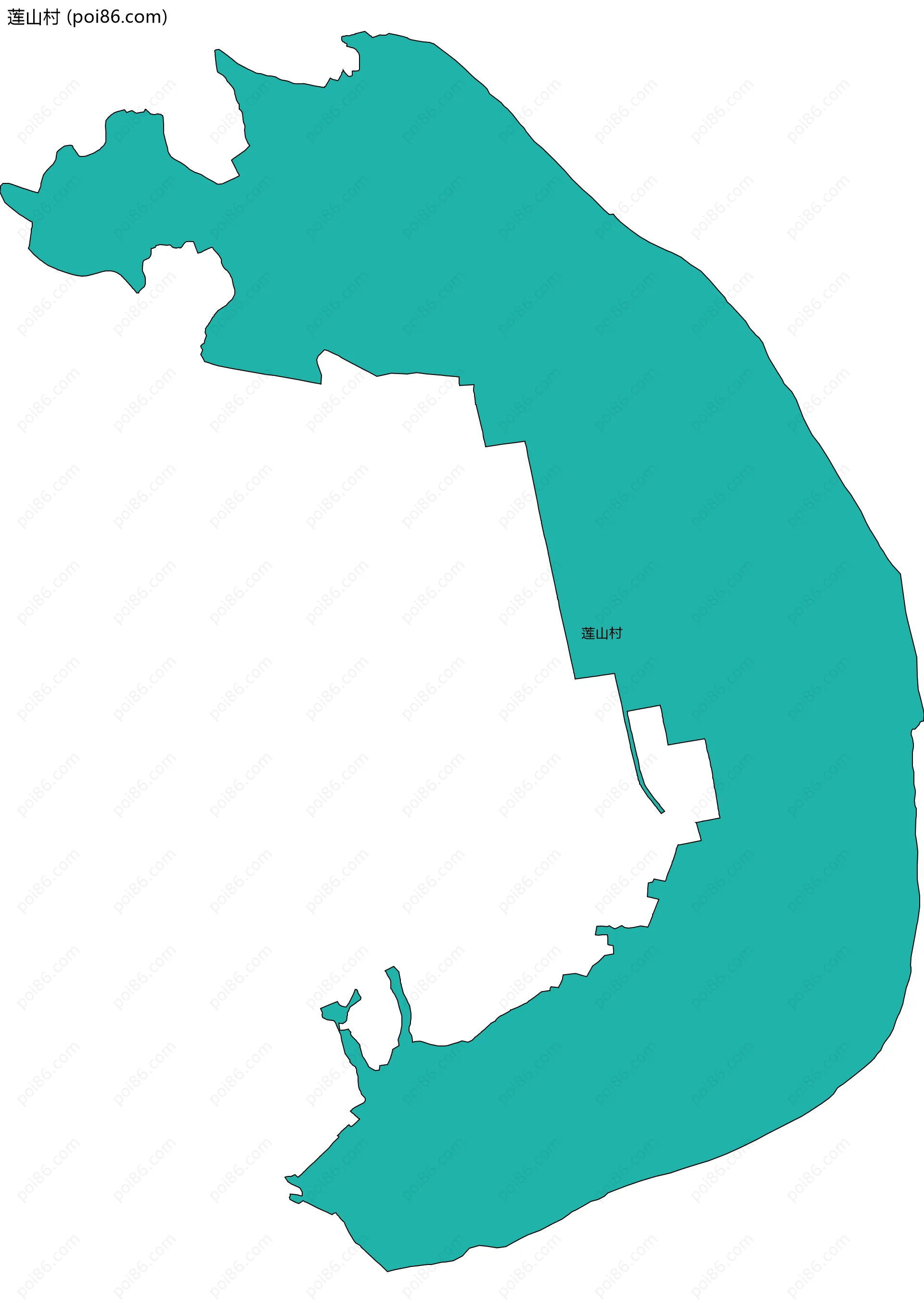 莲山村边界地图