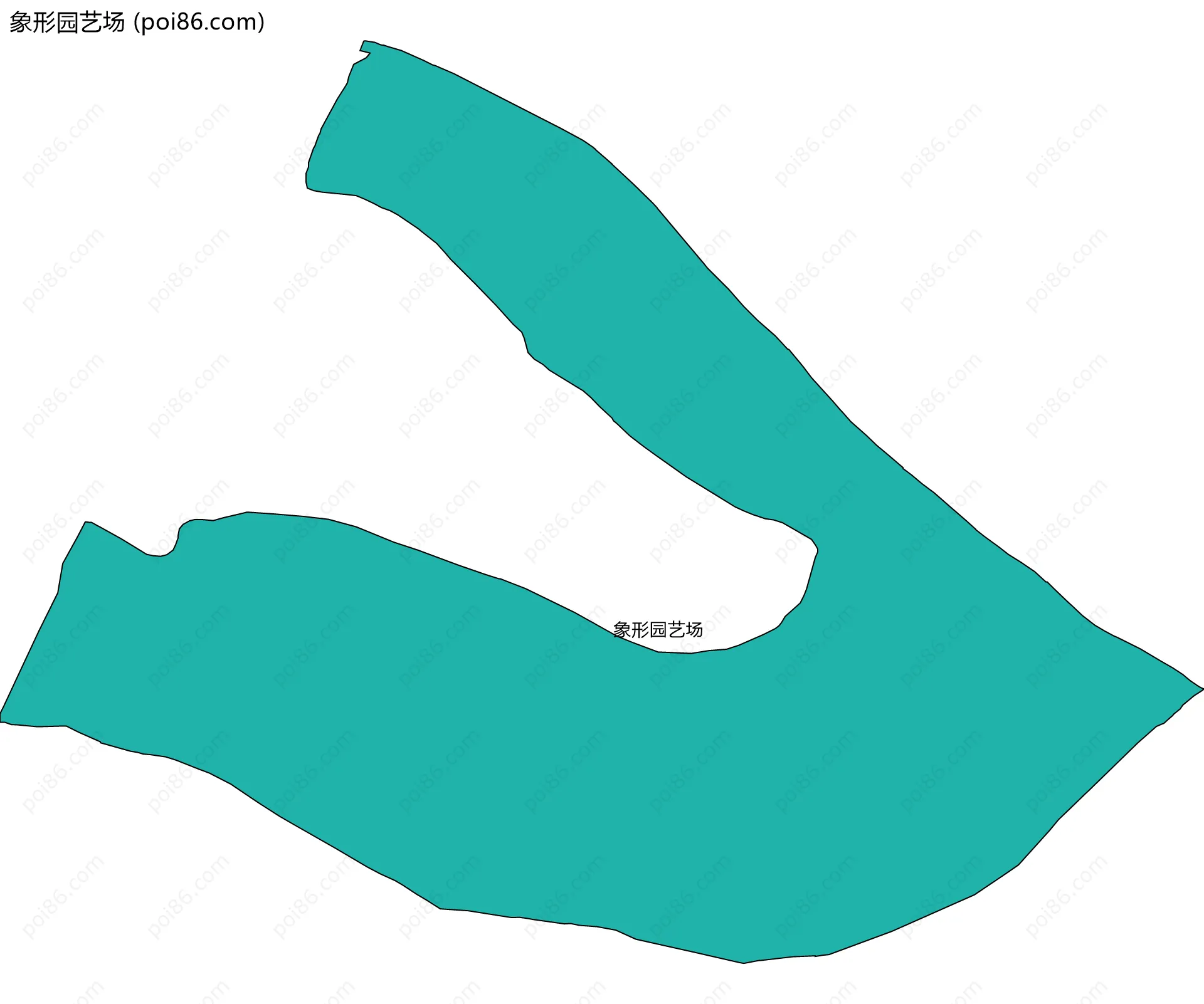 象形园艺场边界地图