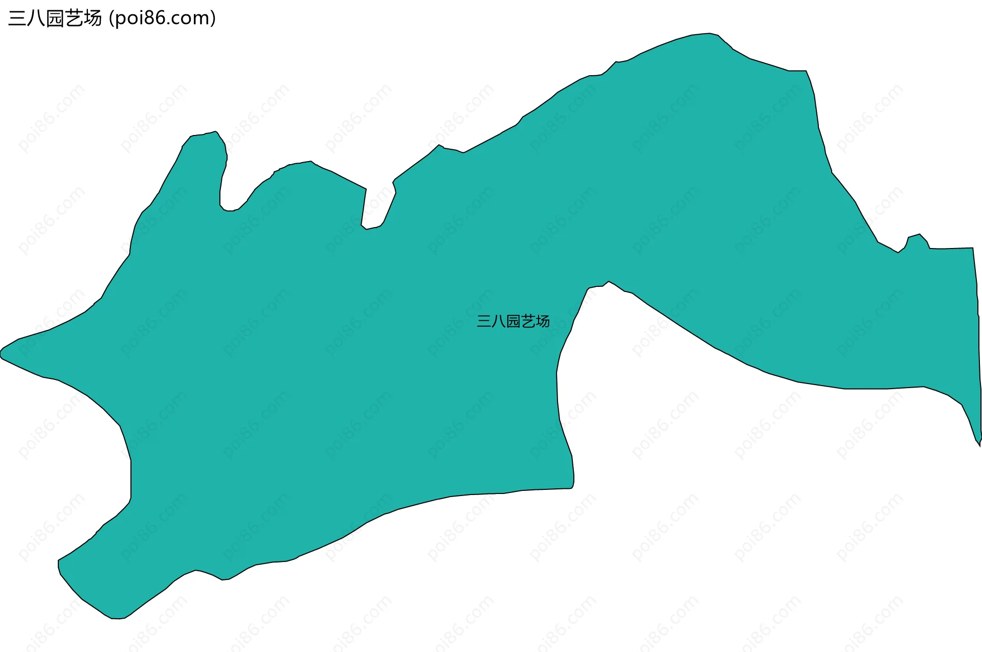 三八园艺场边界地图