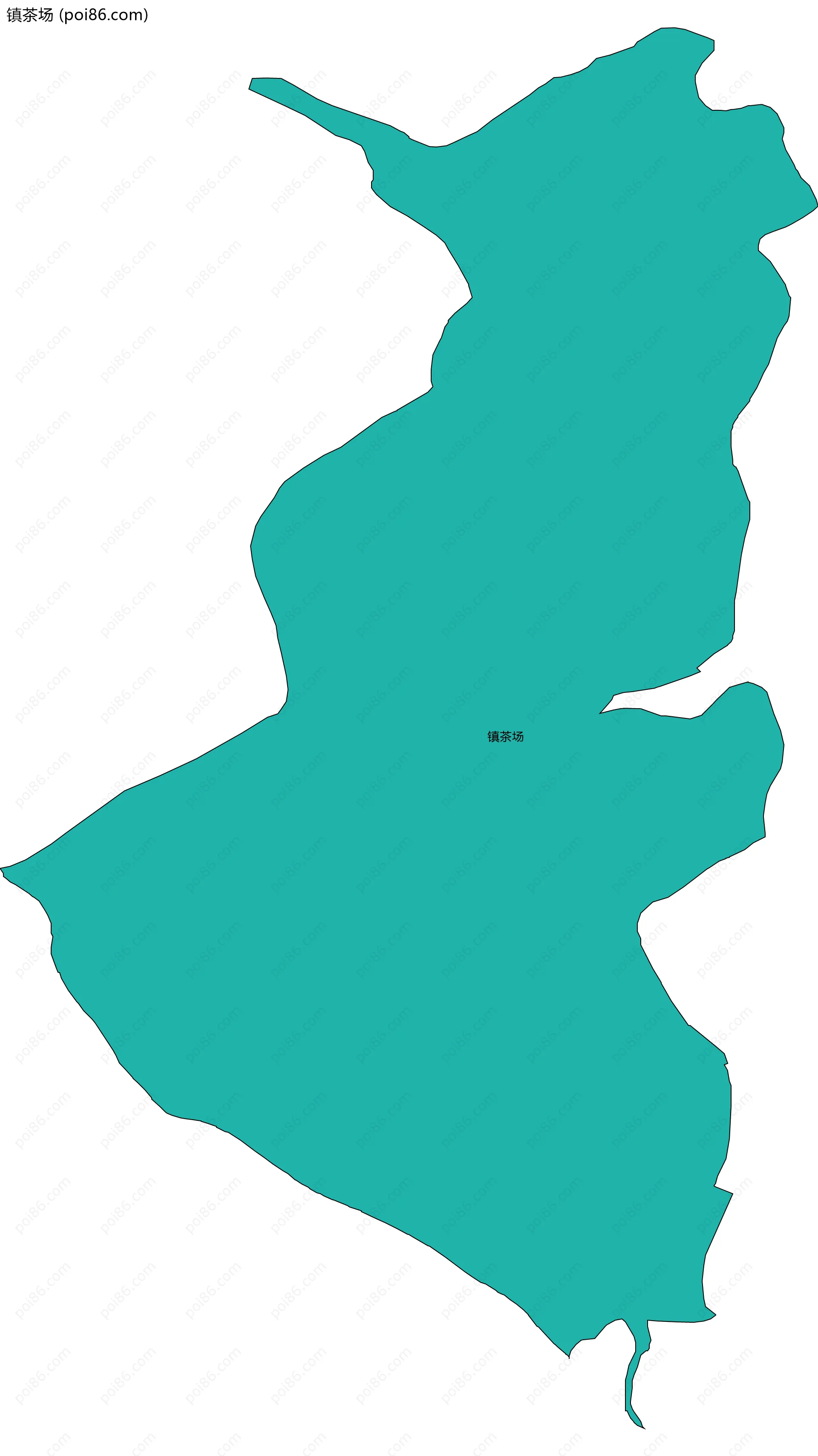 镇茶场边界地图