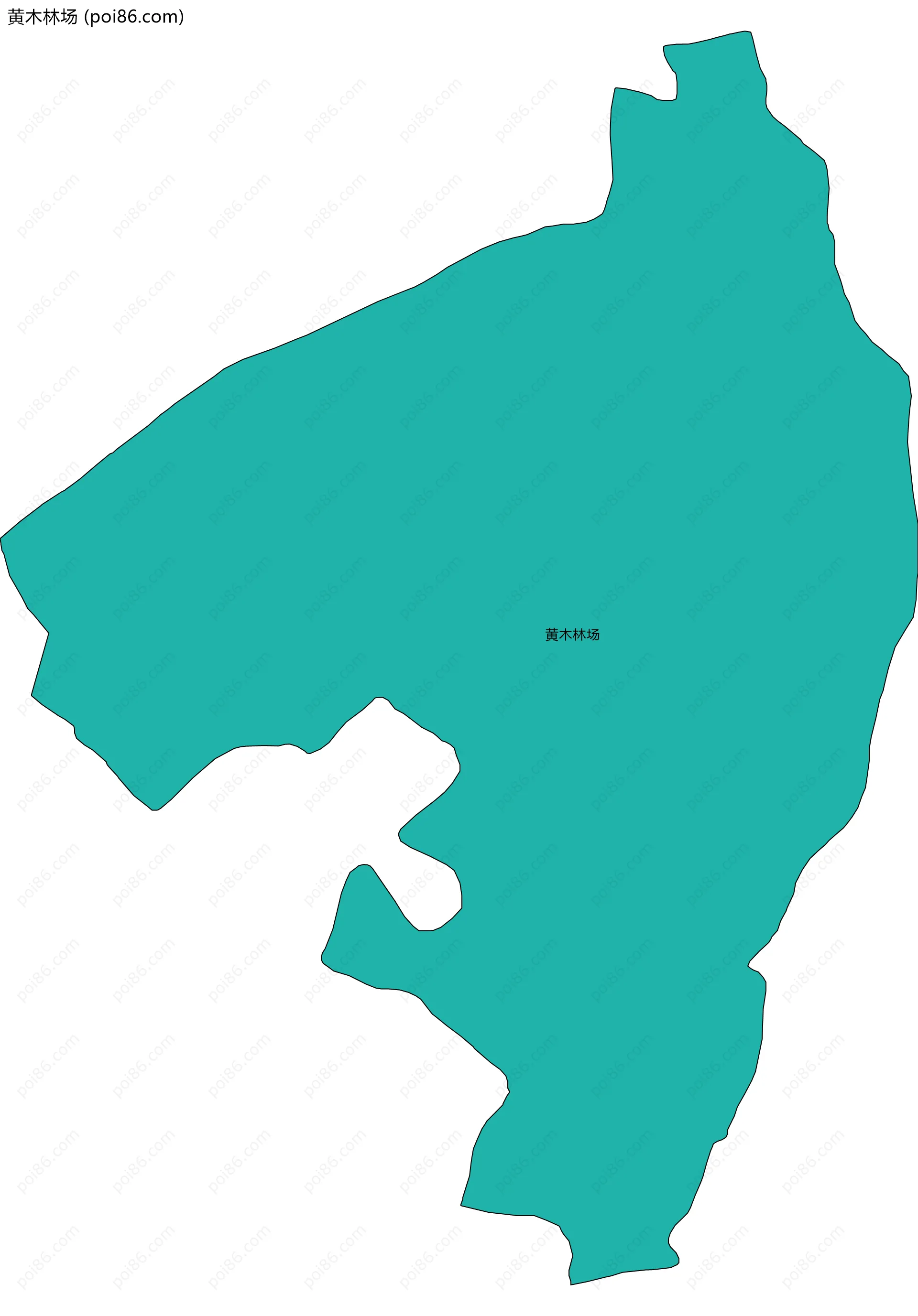 黄木林场边界地图