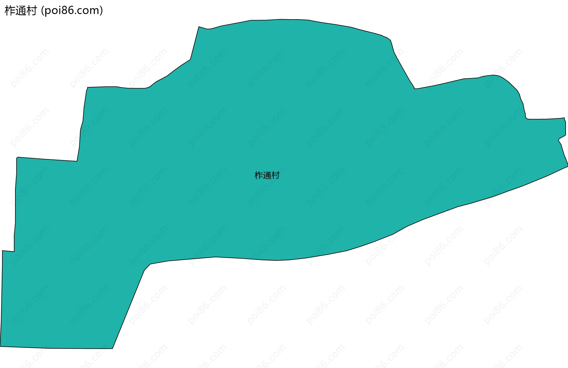 柞通村边界地图