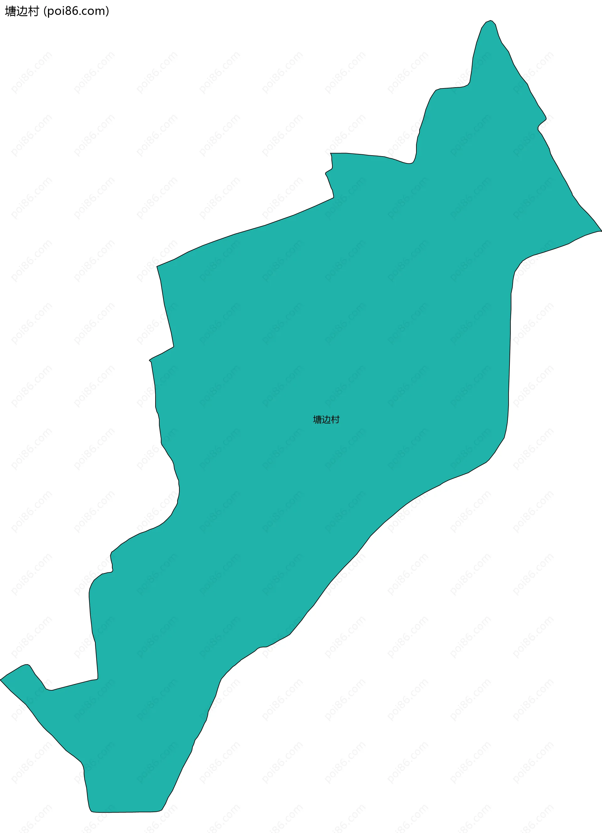 塘边村边界地图